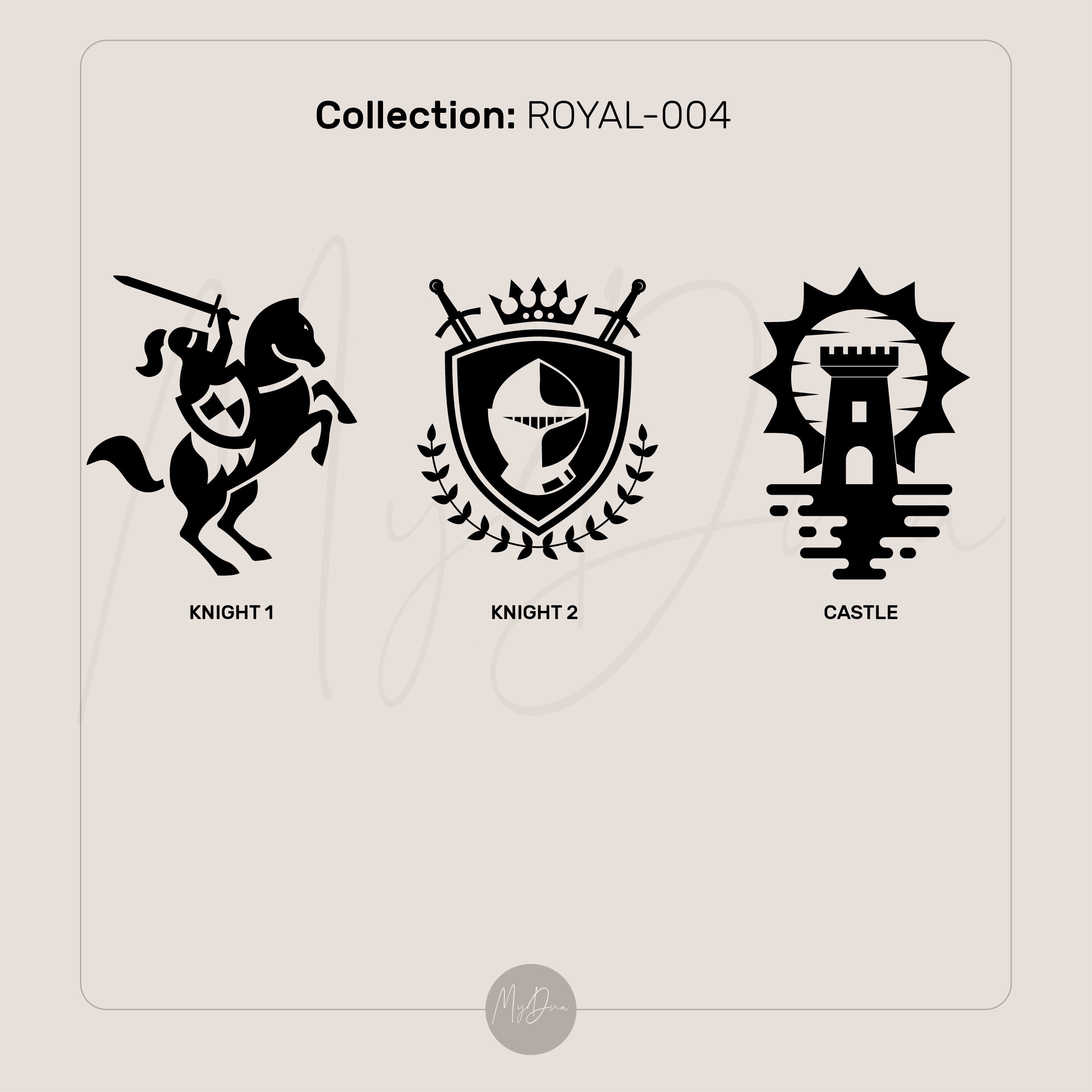 Engraved Knight Signet Ring