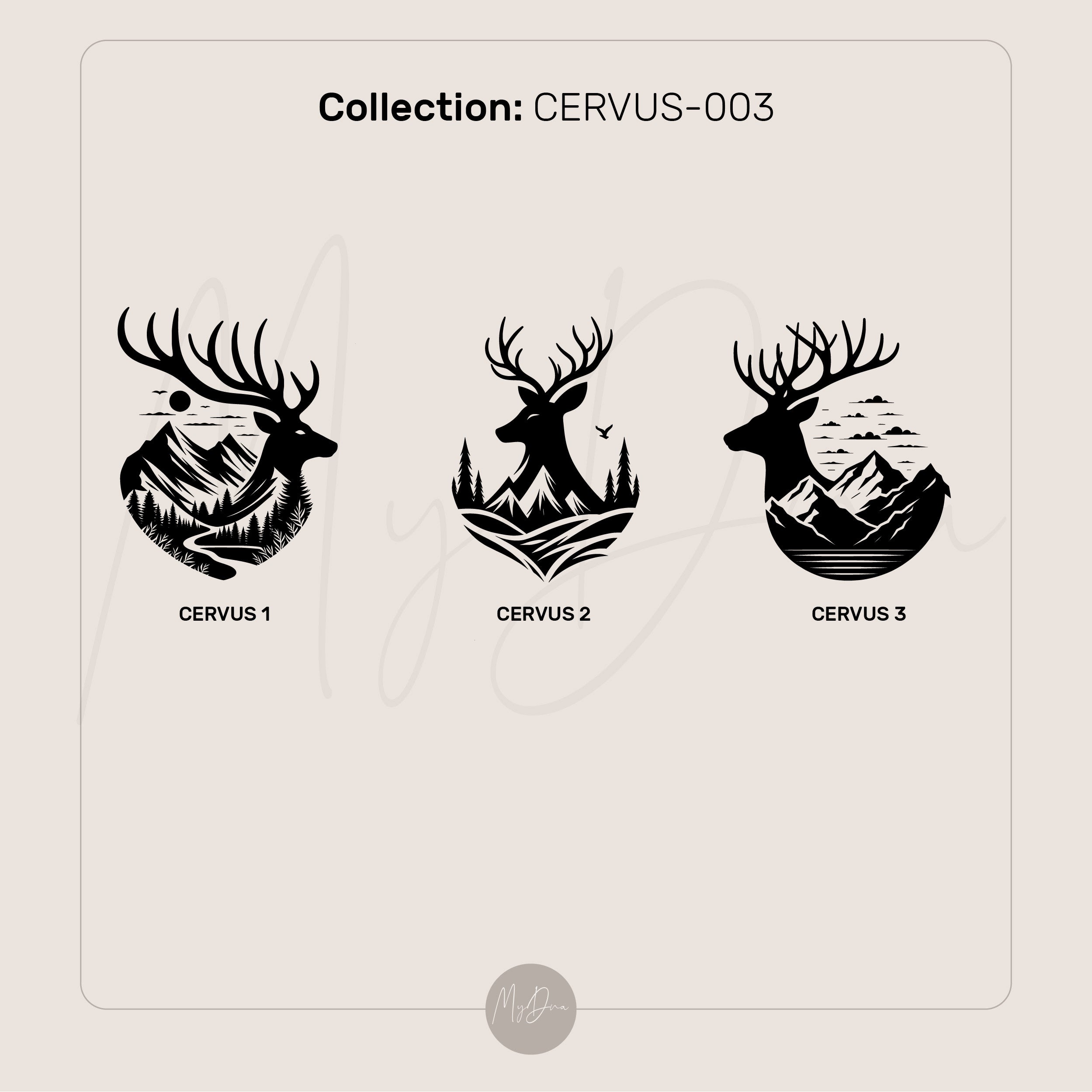 Engraved Cervus Statement Ring
