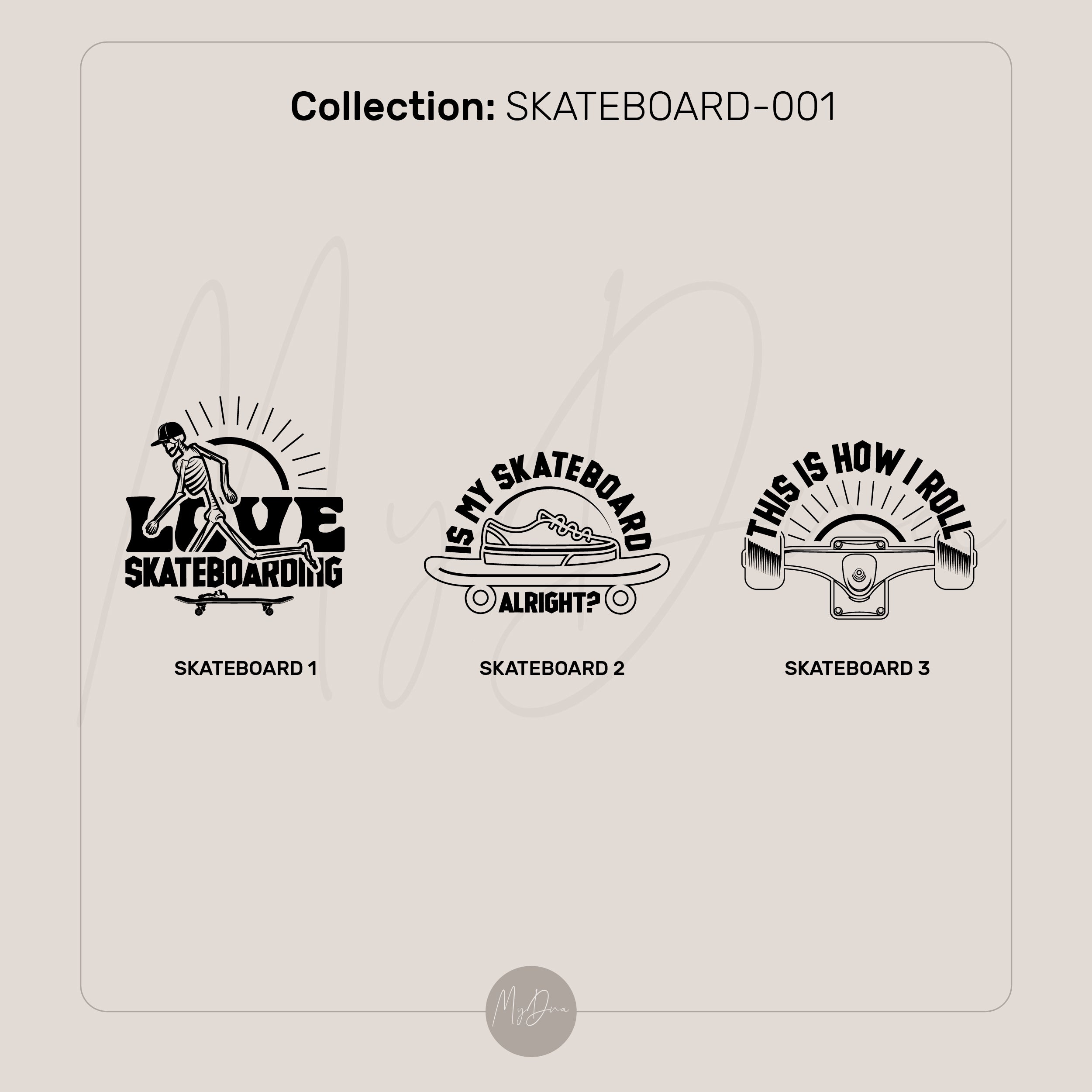 Engraved Skateboarding Signet Ring