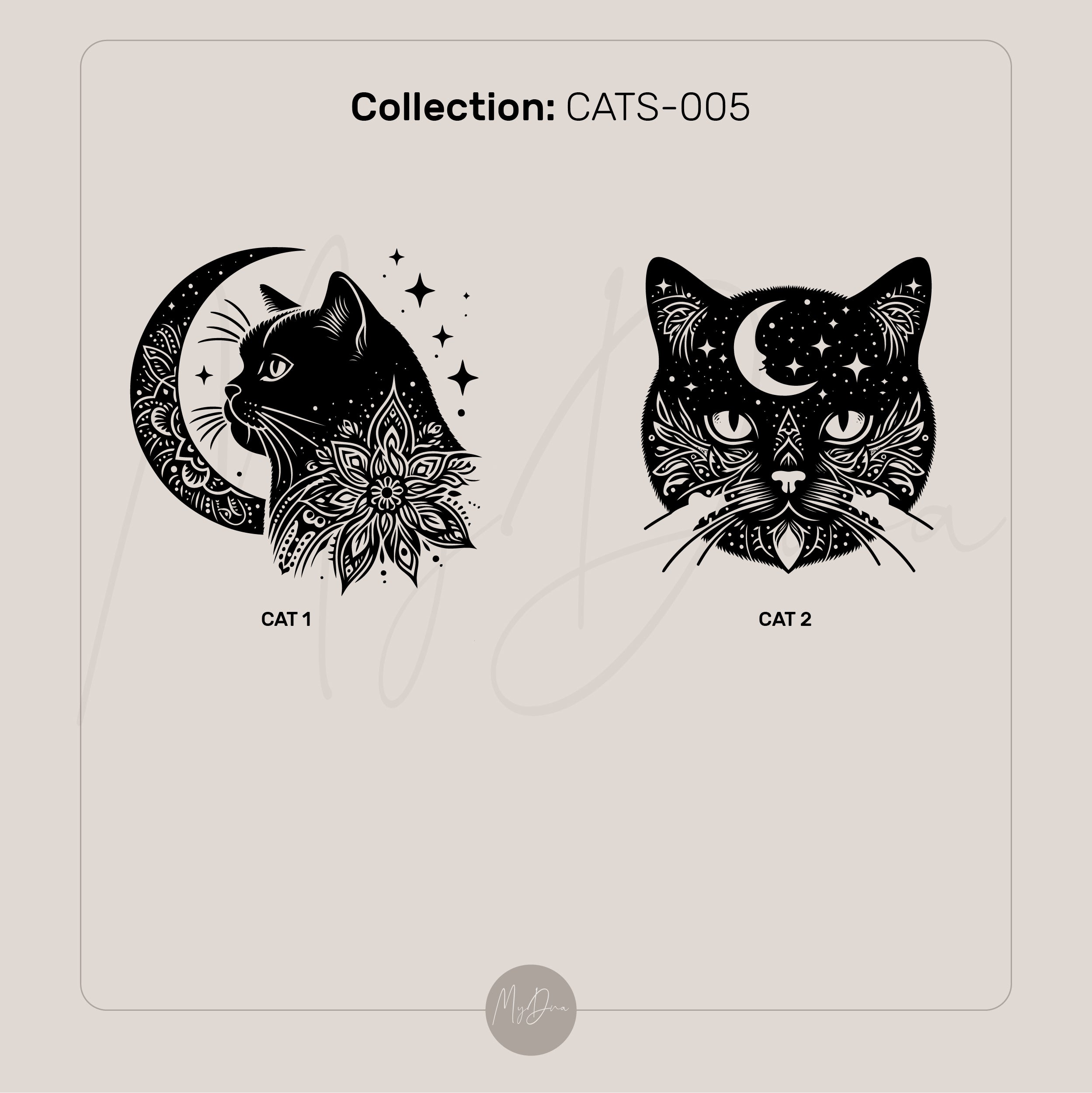 British Cat Engraved Necklace