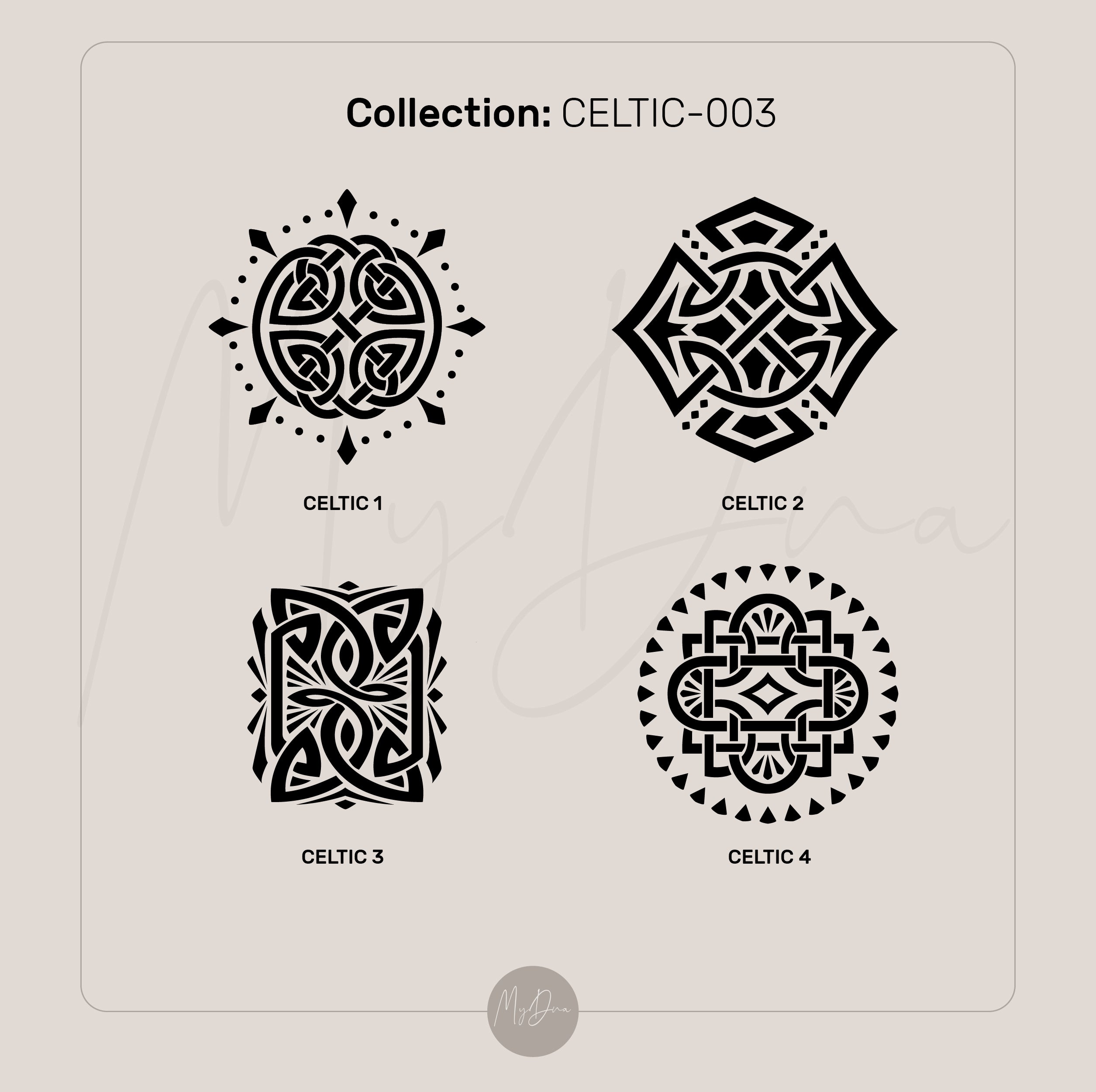 Celtic Symbol Brushed Gold Ring