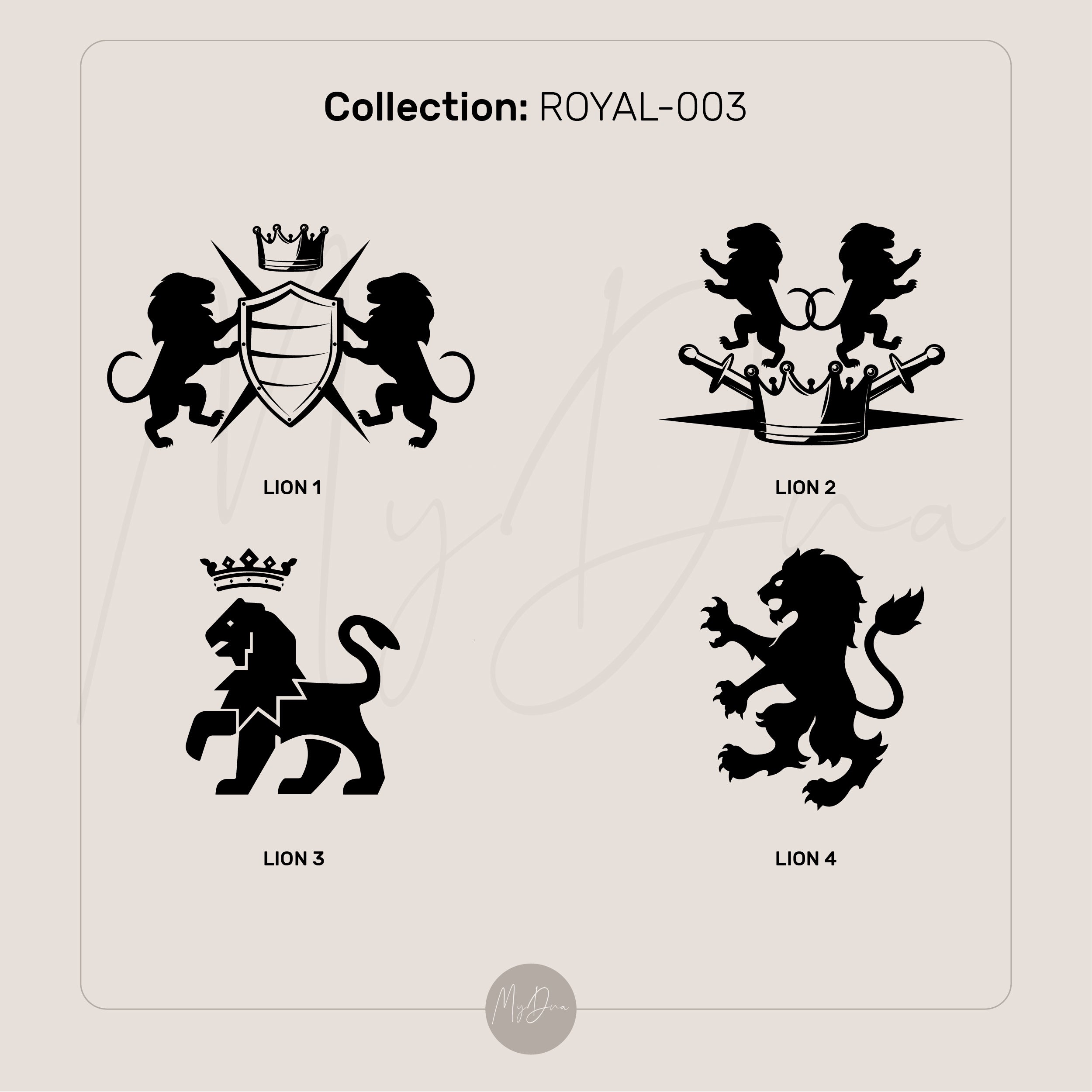 14k Gold Heraldic Lion Necklace