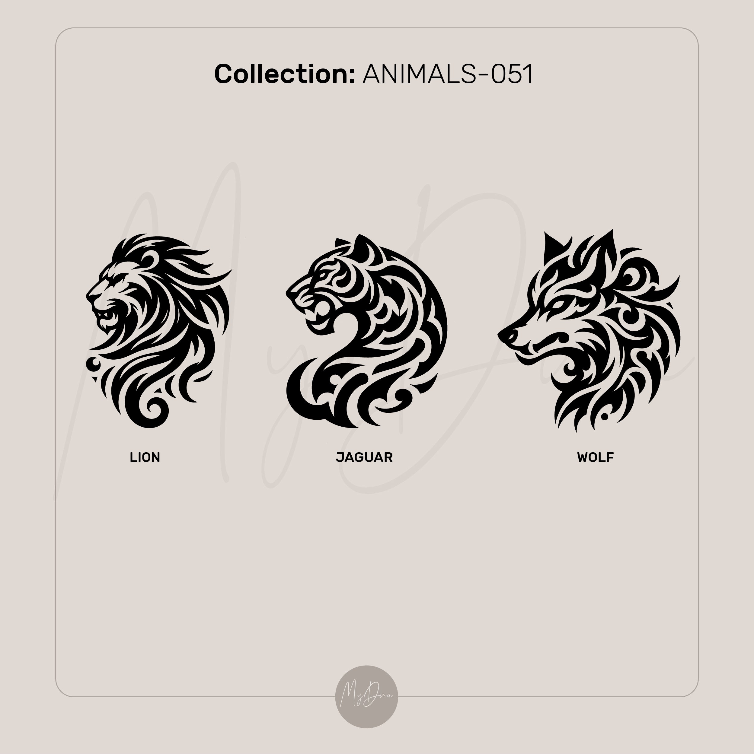 Gold Oval Lion Pendant