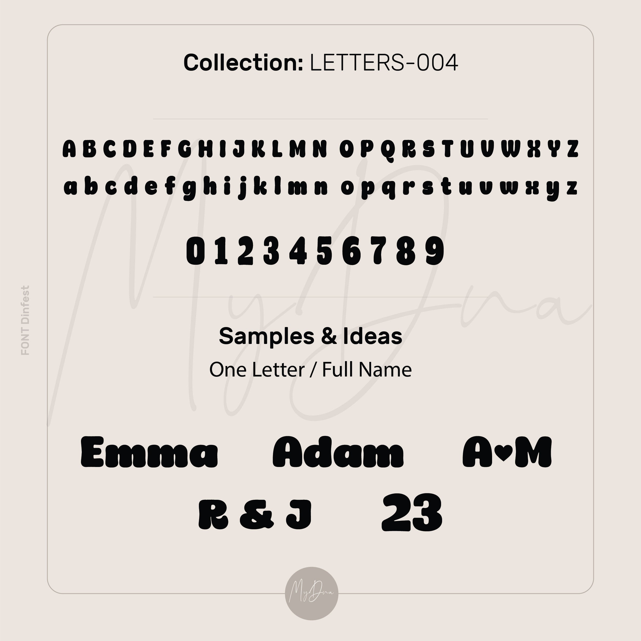 Retro Font Engraved Ring