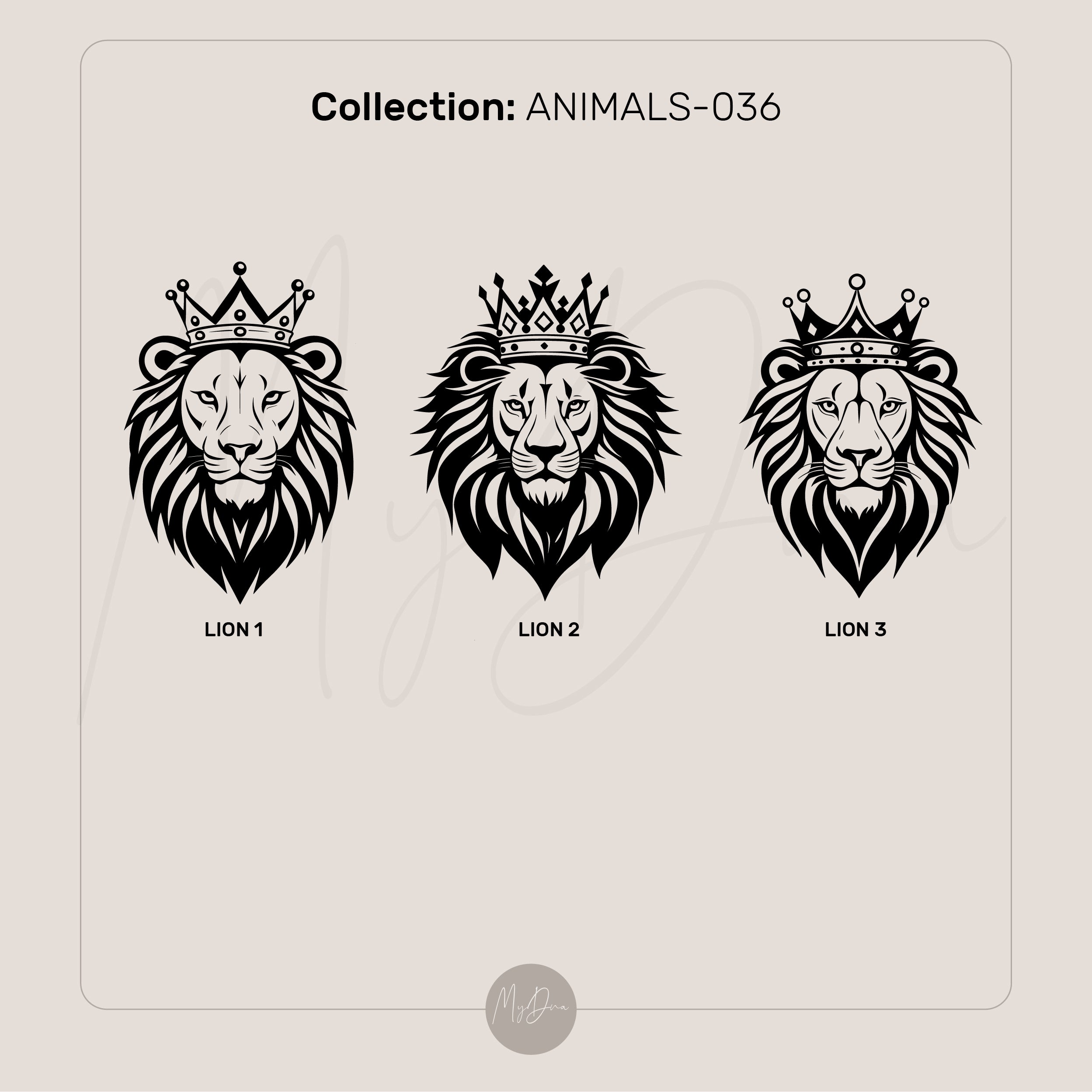 Gold Lion Crown Signet Ring