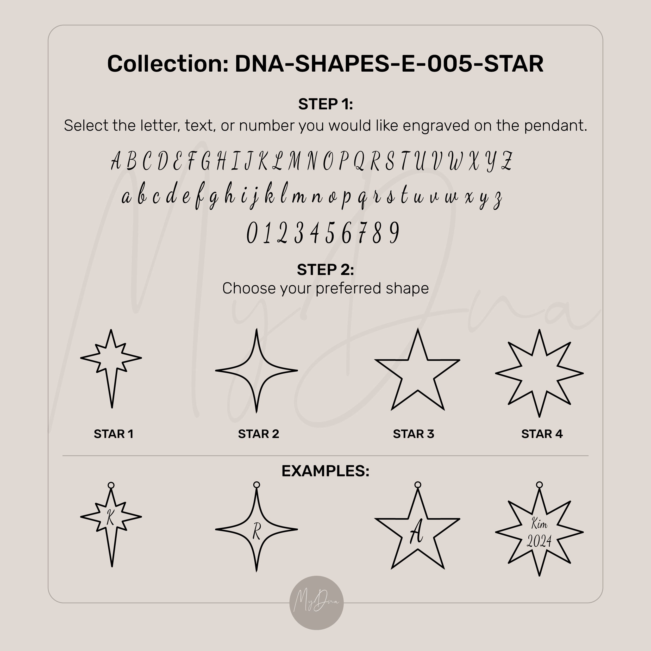 Personalized Star Necklace