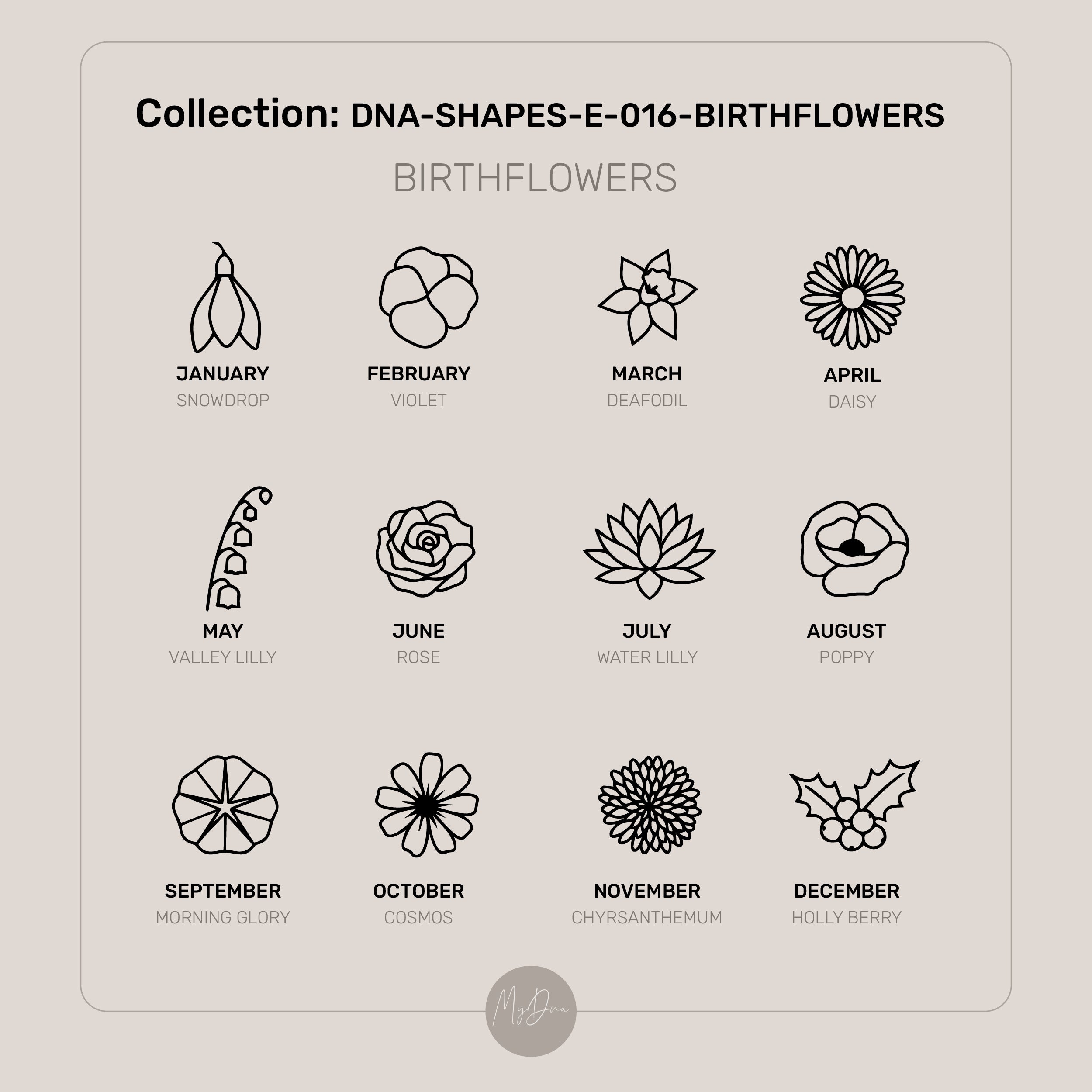 Birth Flower Earrings