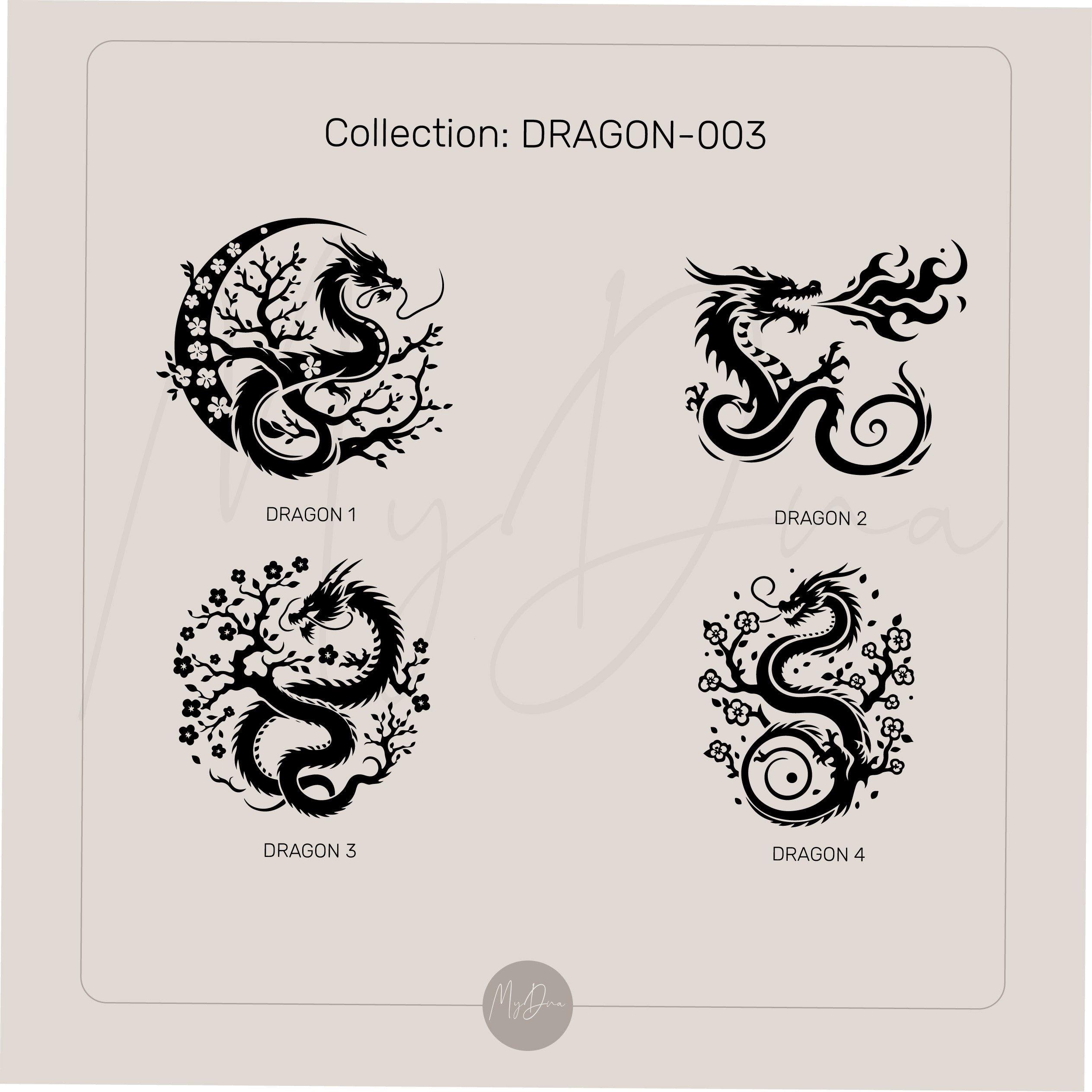 Engraved Dragon Signet Necklace