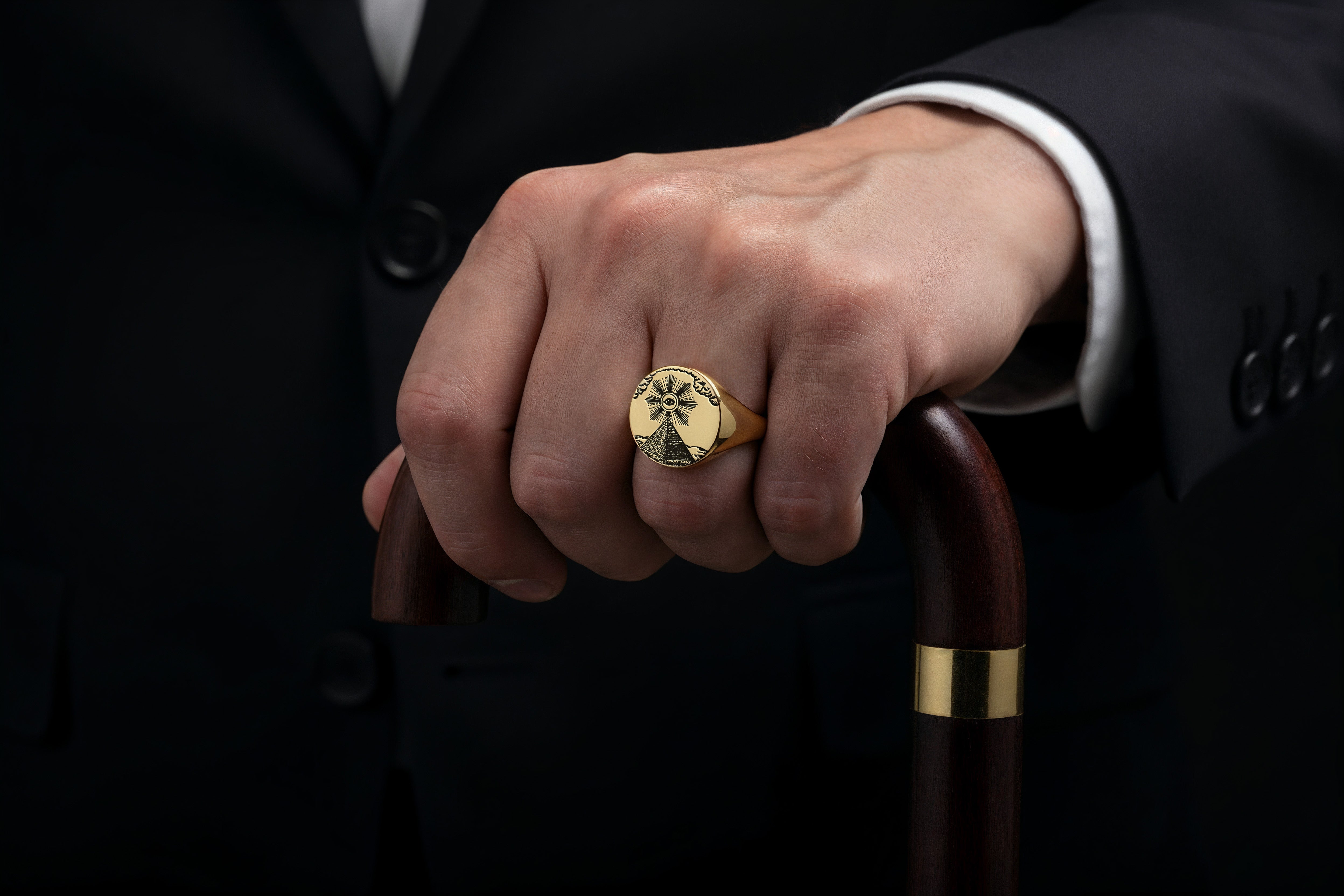 Freemasons Pyramid Signet Ring