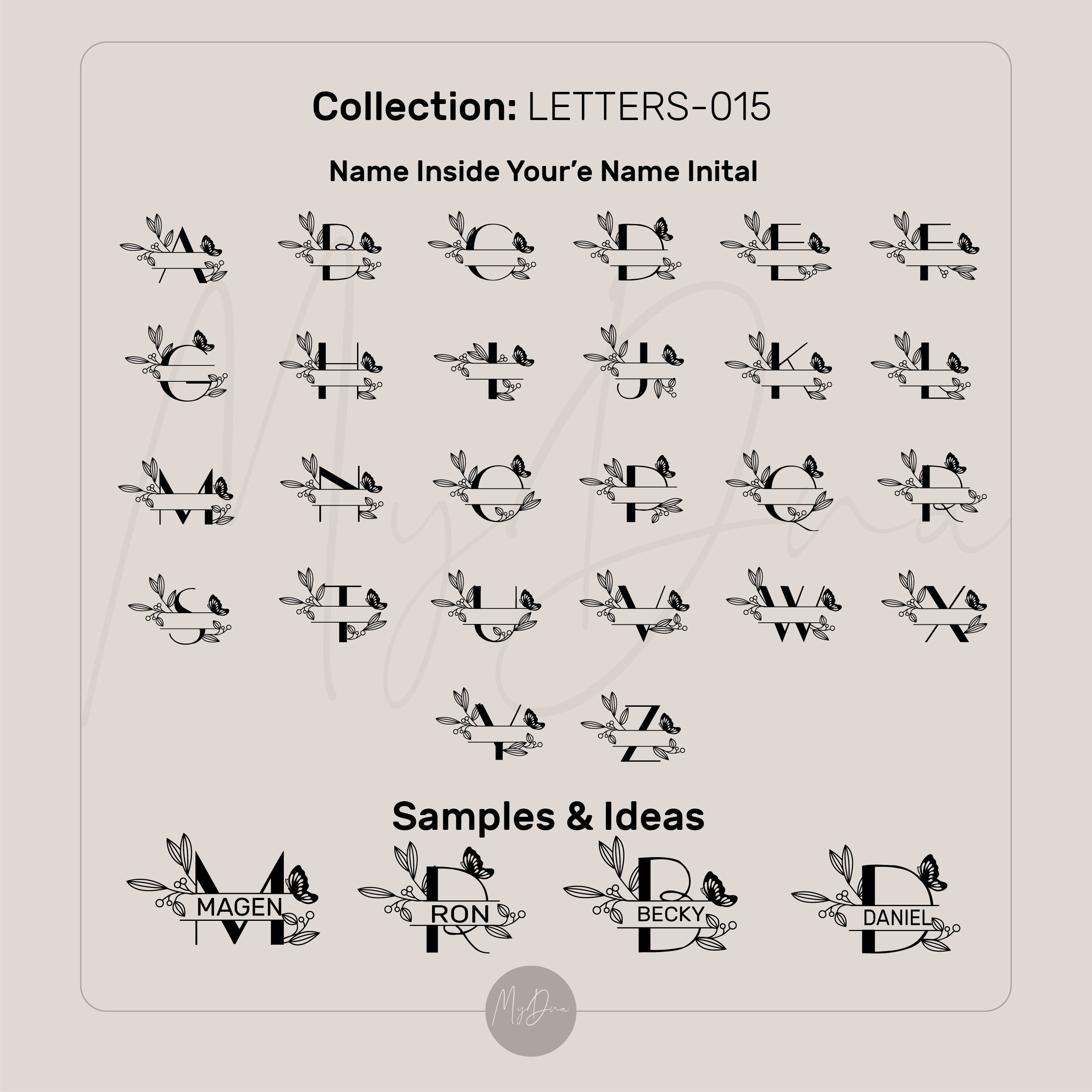 Name Initial Gold Bracelet