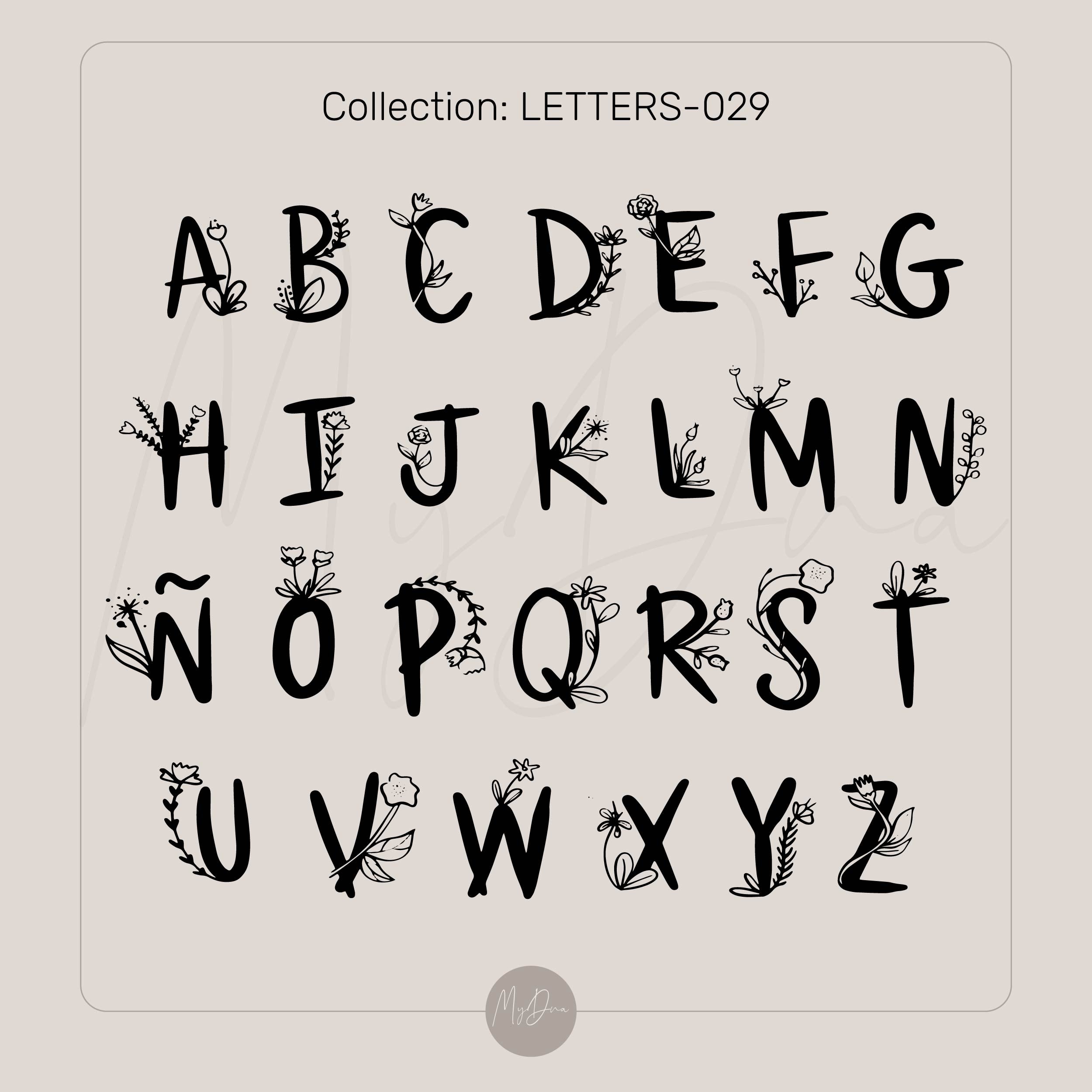 Flowered Letter Necklace