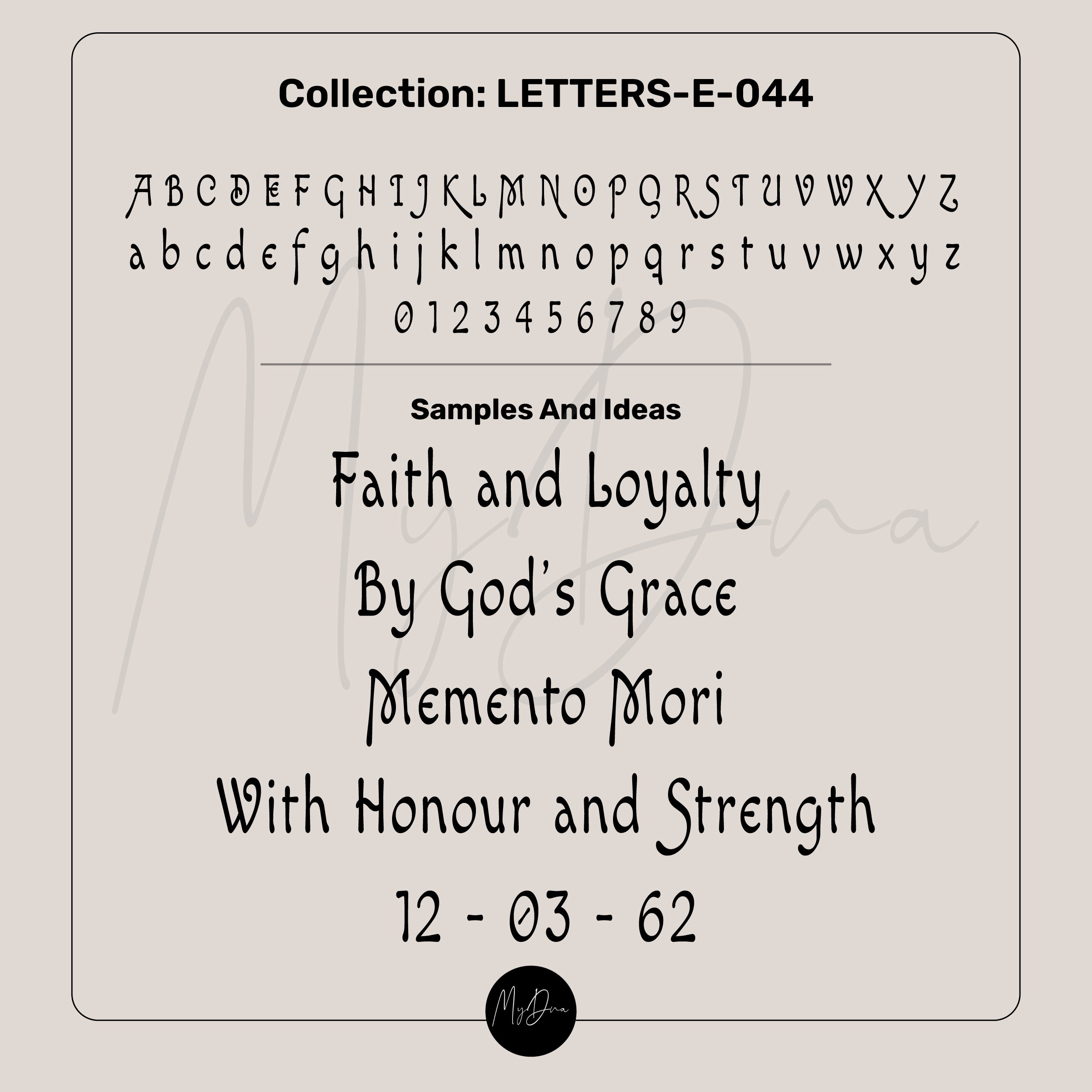 Medieval Font Engraved Bangle