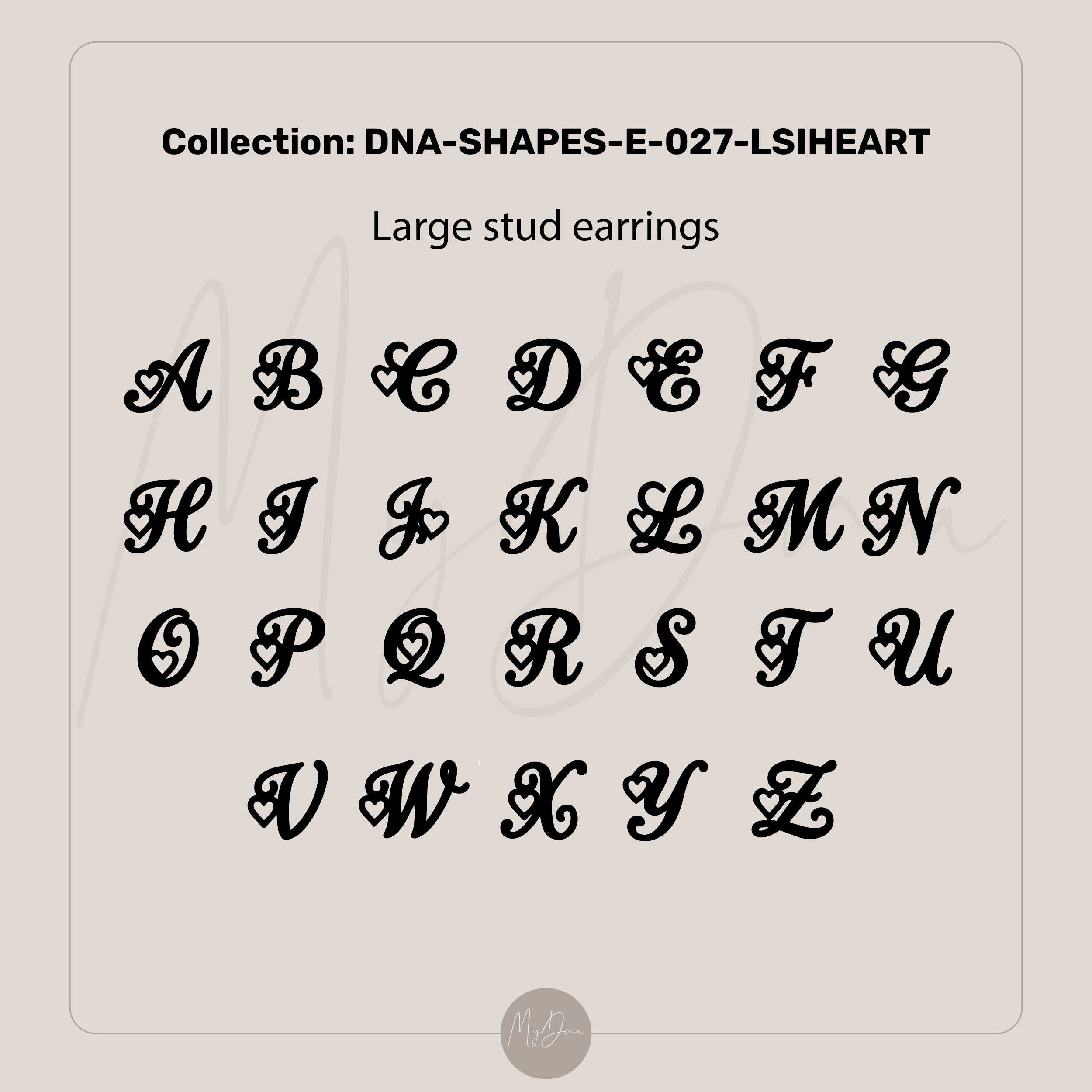 Large Initial Stud Earrings