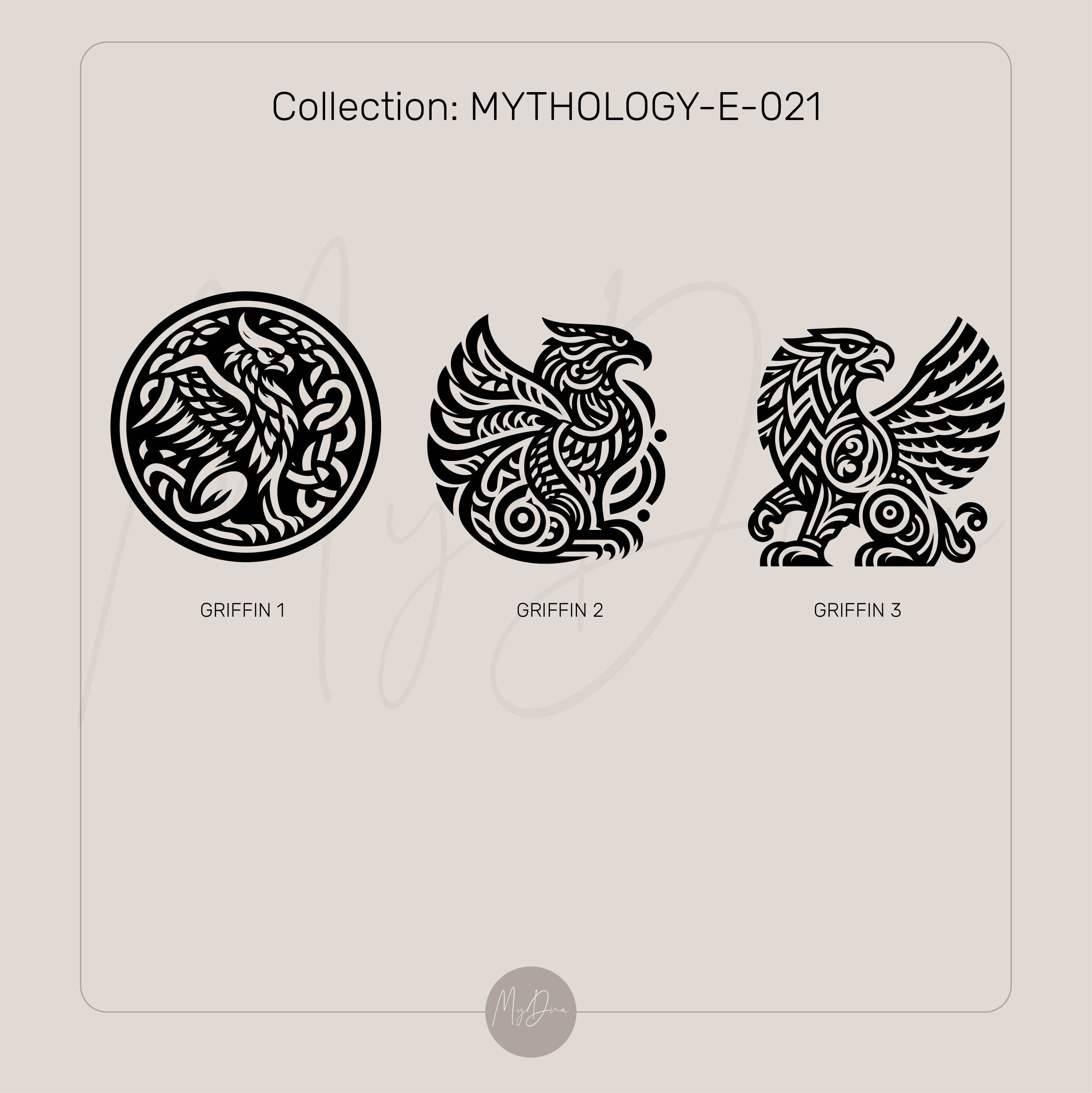 Engraved Griffin Silver Bracelet