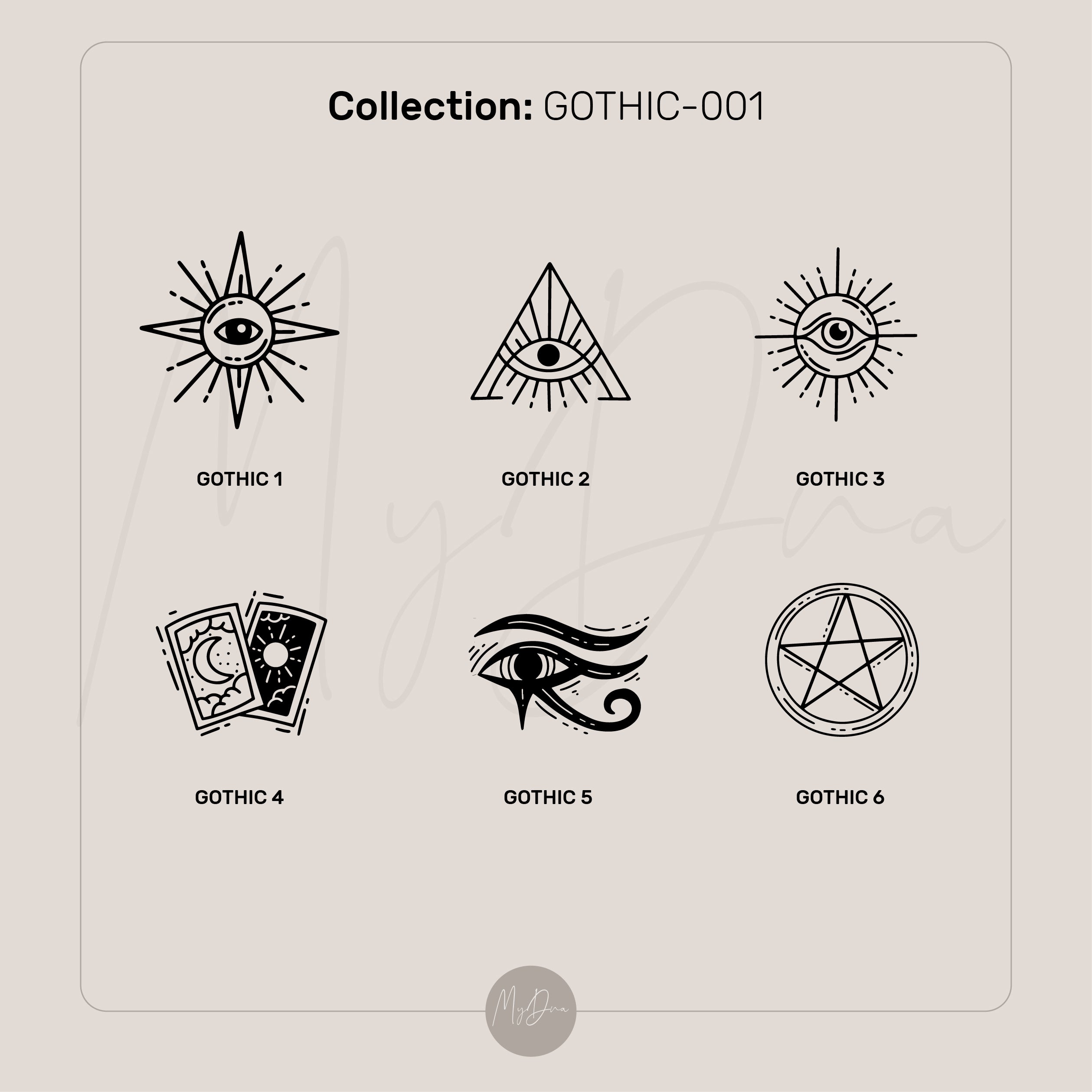 Custom Gothic Symbol Necklace