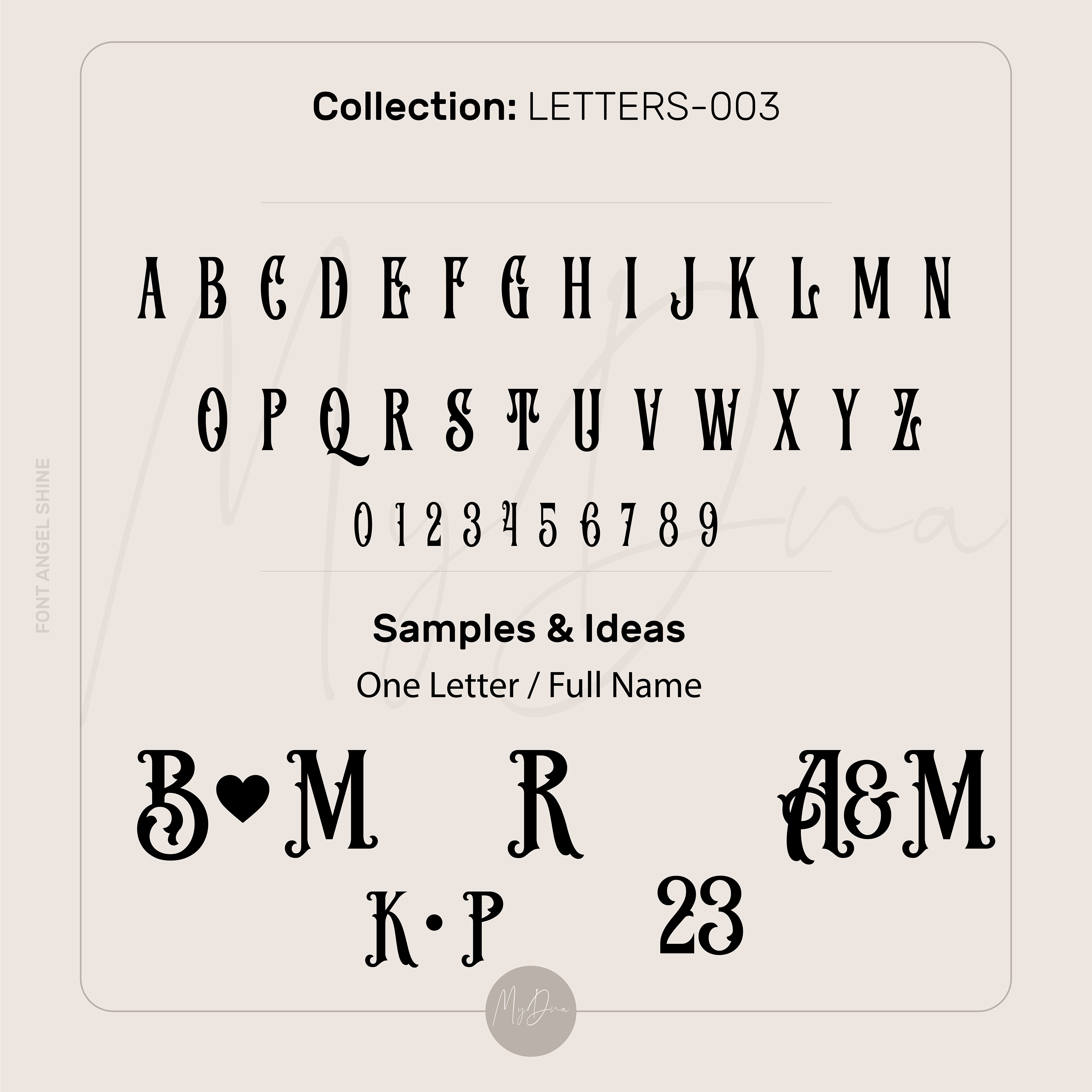 Angelic Font Engraving Ring