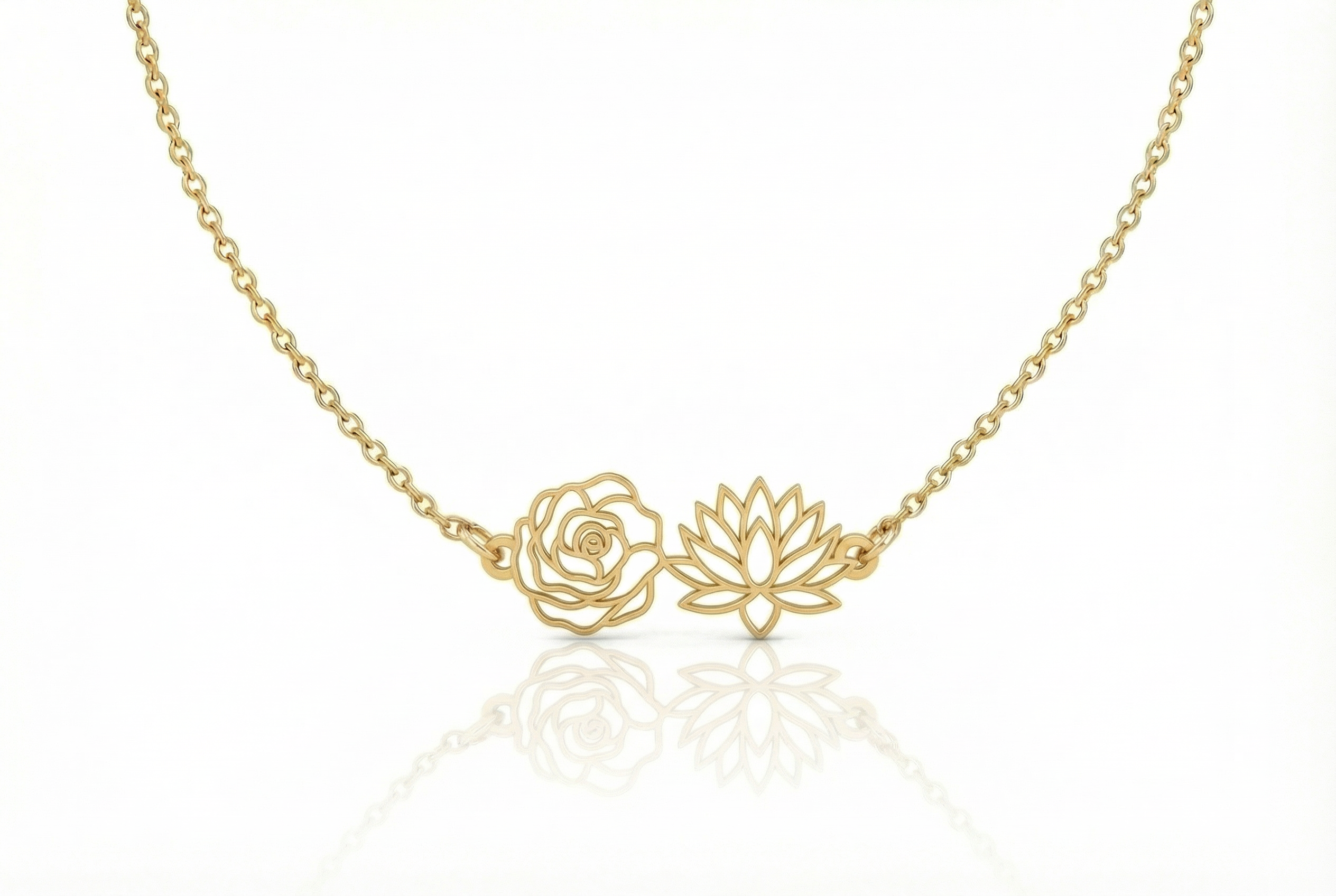 Double Birth Flower Necklace