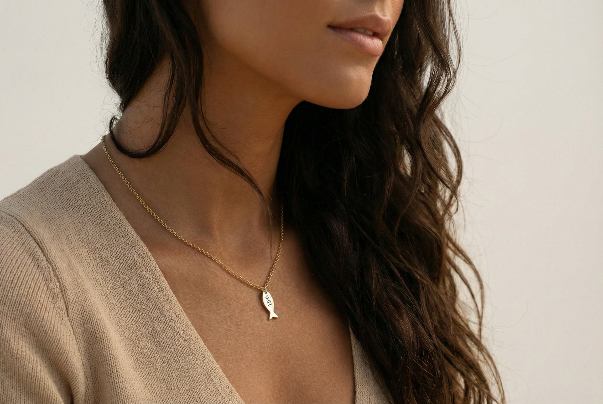 Personalized Fish Necklace