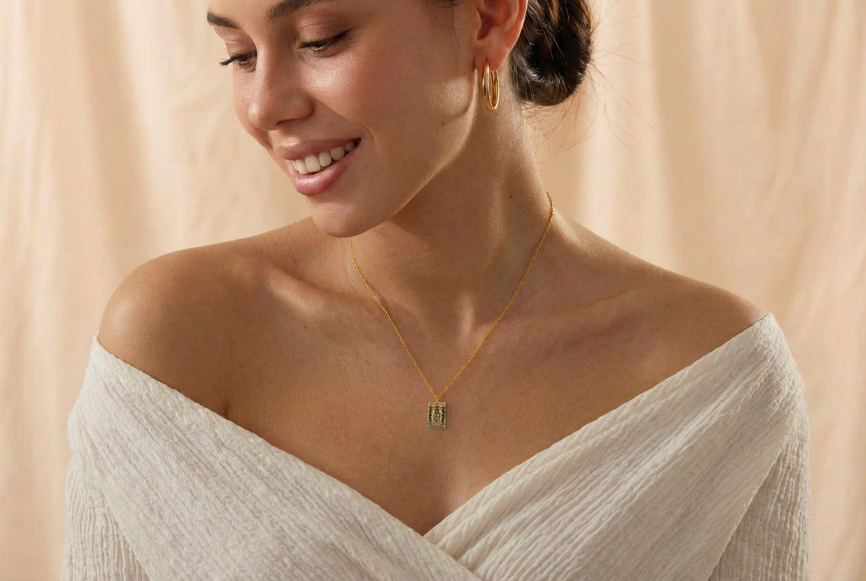 The High Priestess Tarot Card Necklace