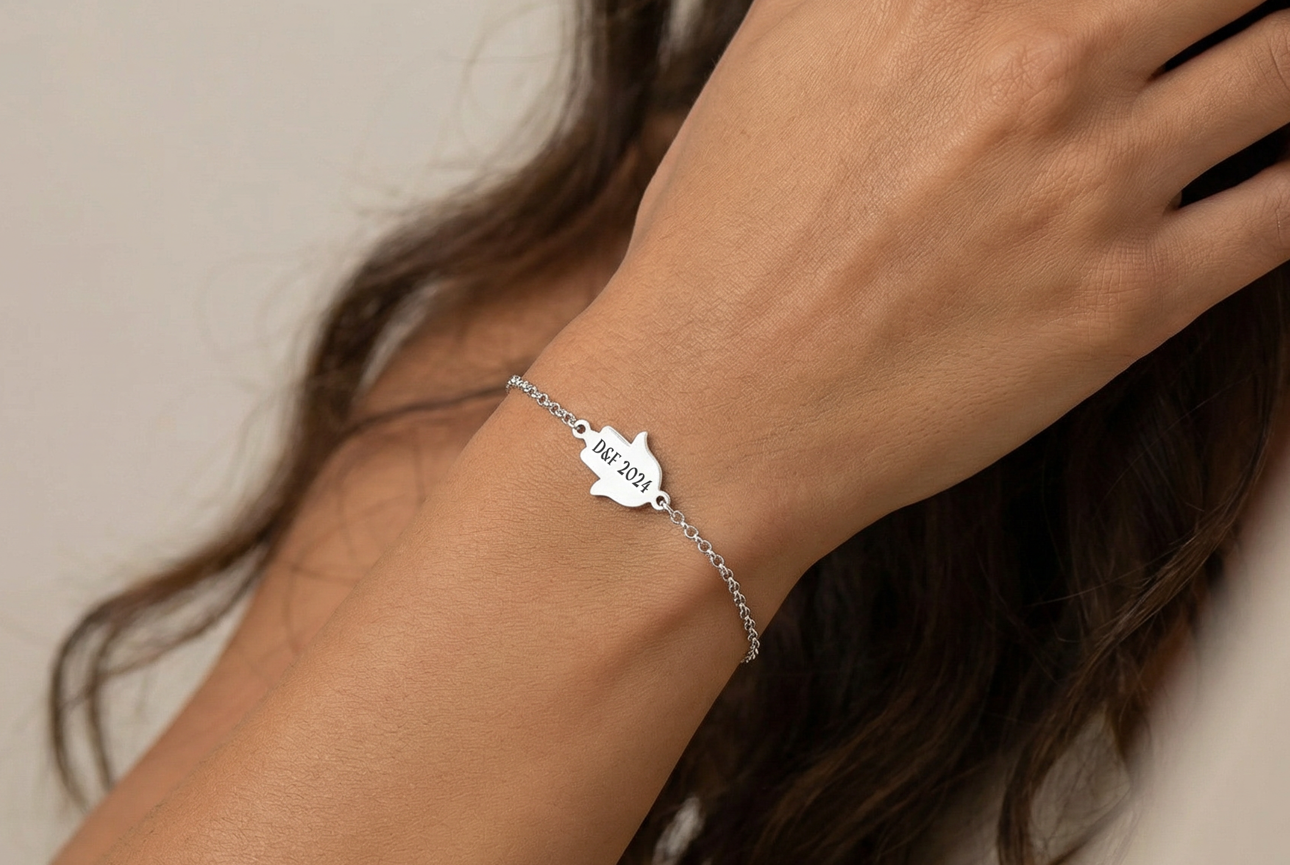 Custom Hamsa Hand Bracelet