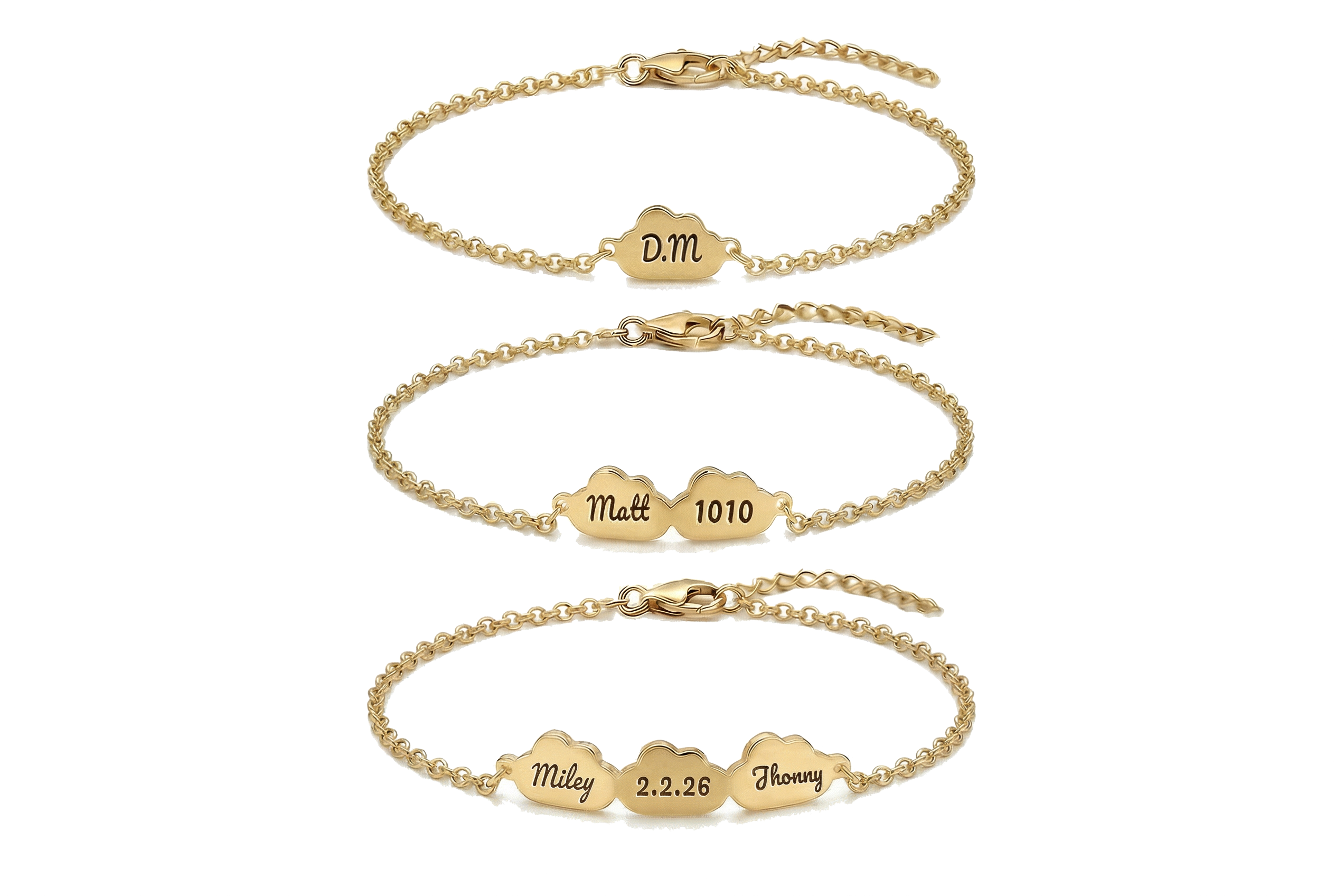Cloud Name Bracelet