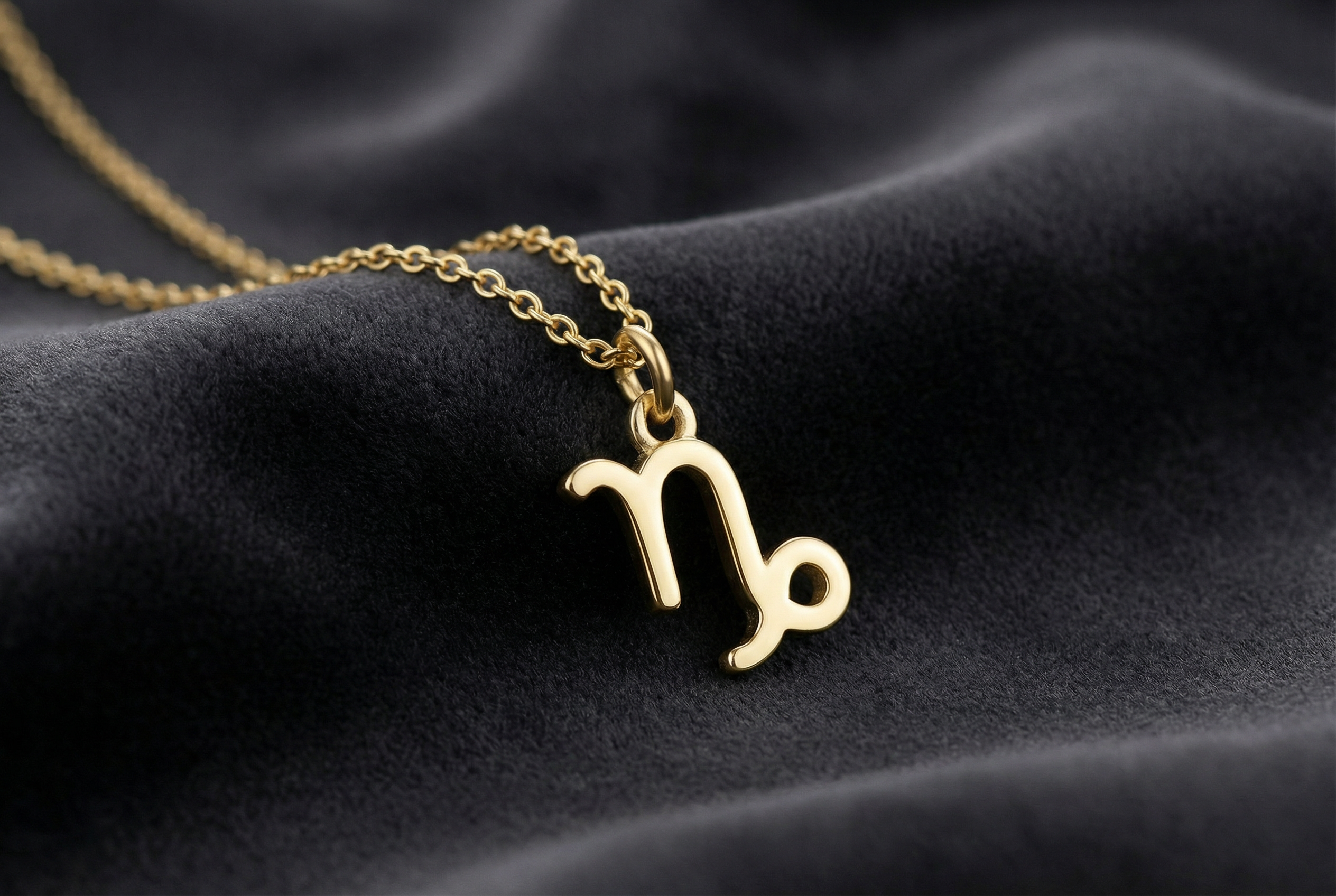 14k Gold Capricorn Zodiac Necklace