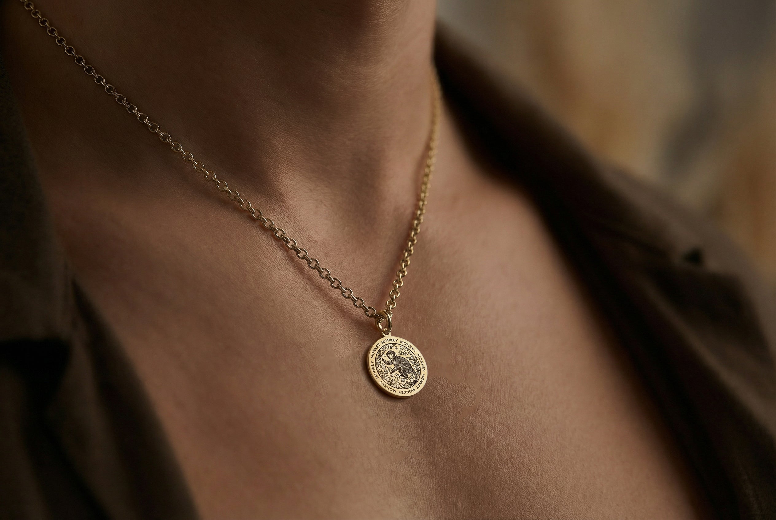 Monkey Zodiac Necklace