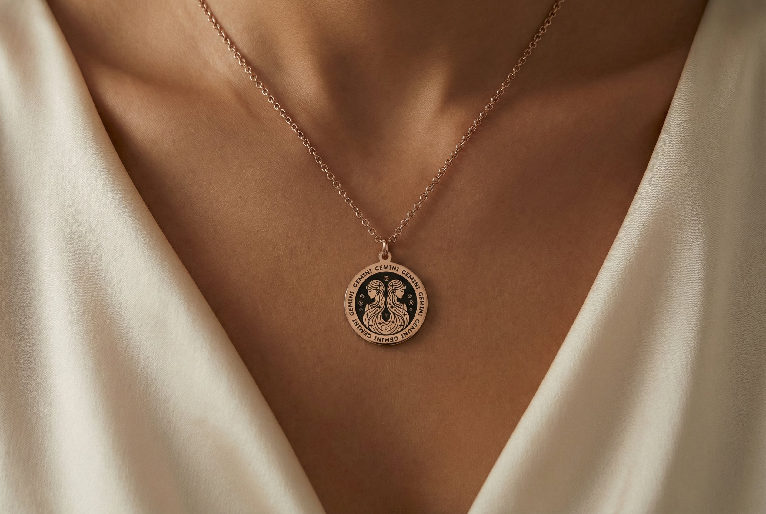 Zodiac Gemini Coin Pendant