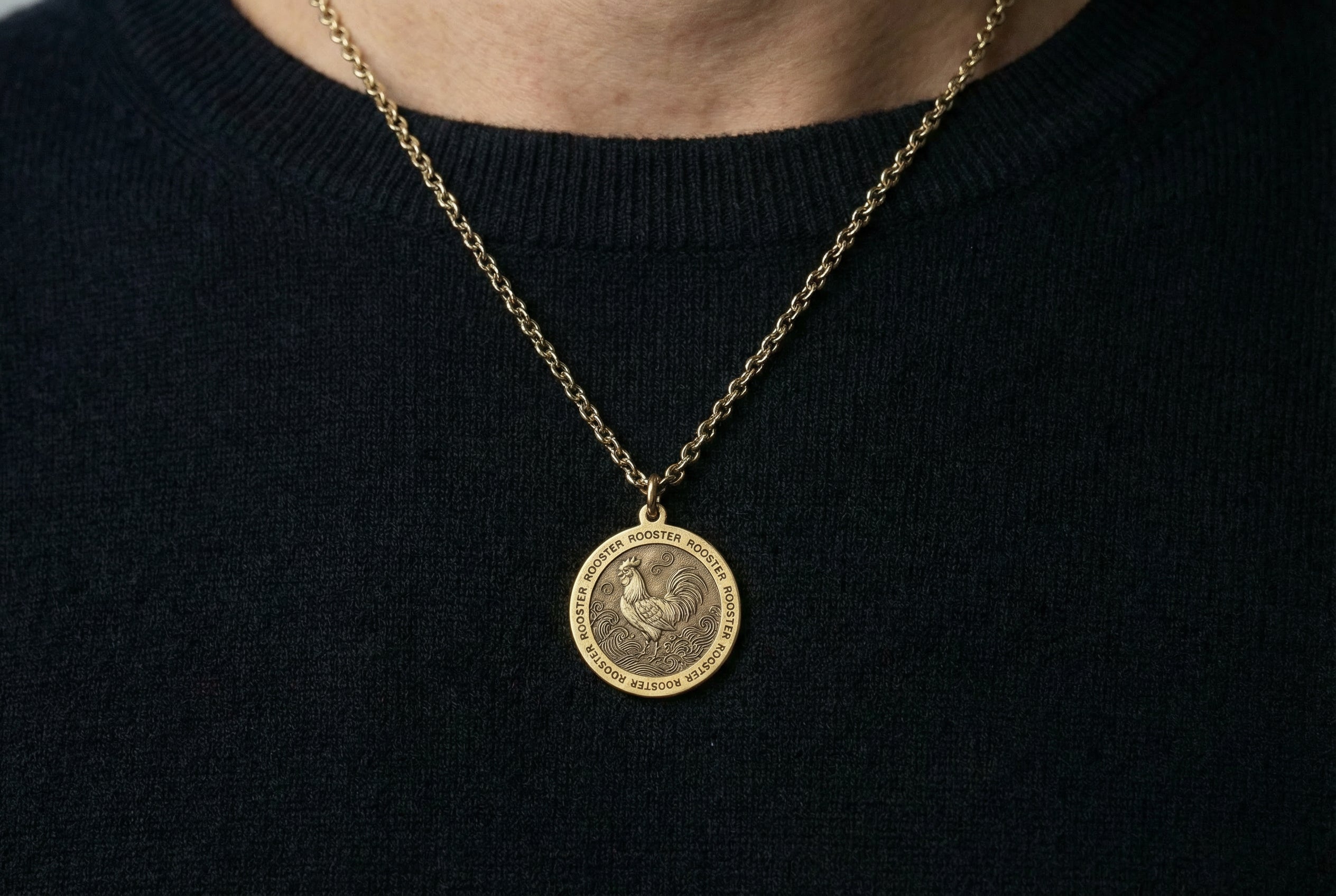 Rooster Zodiac Necklace