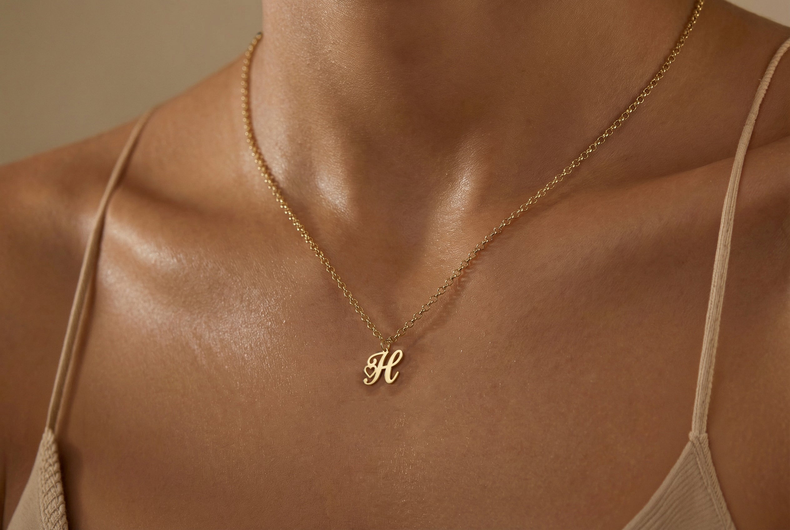 Custom Heart Monogram Pendant