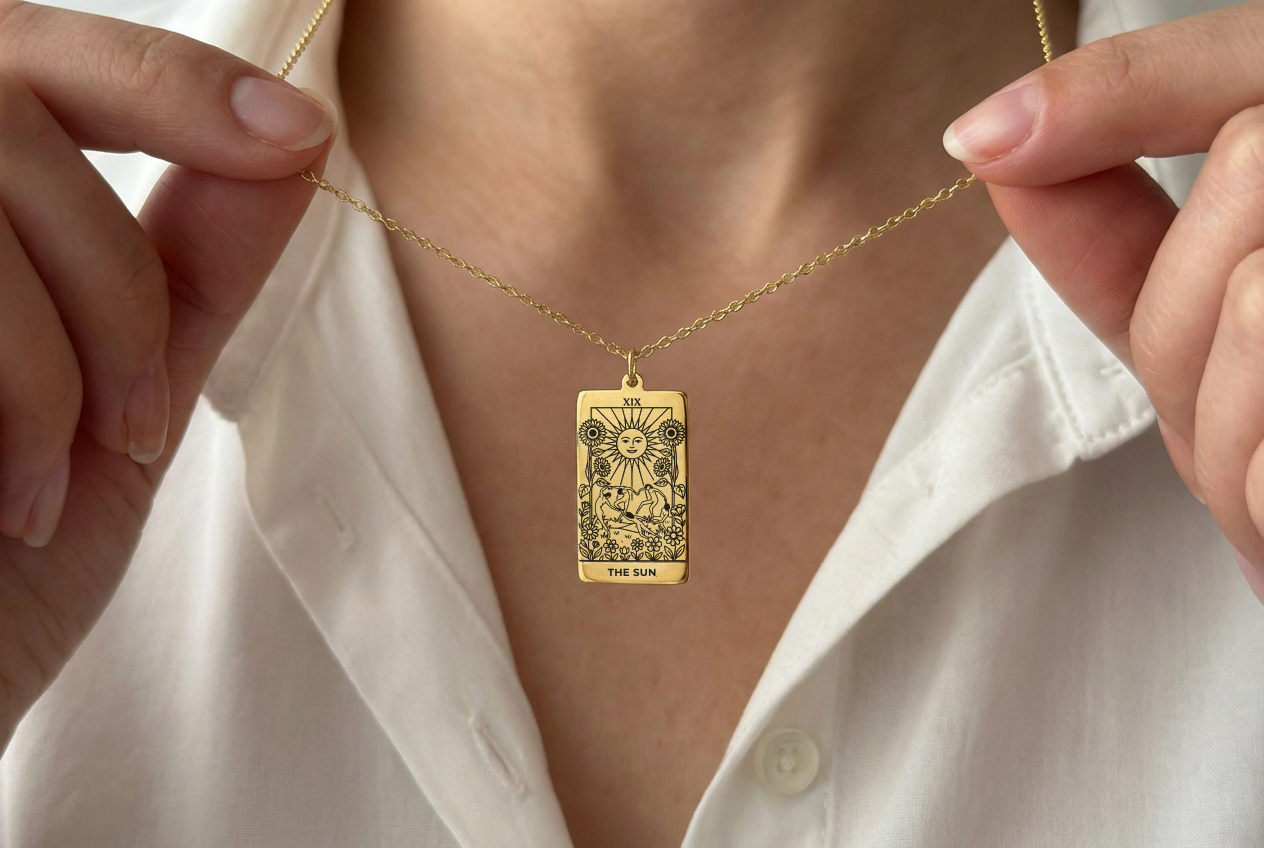 The Sun Tarot Card Necklace