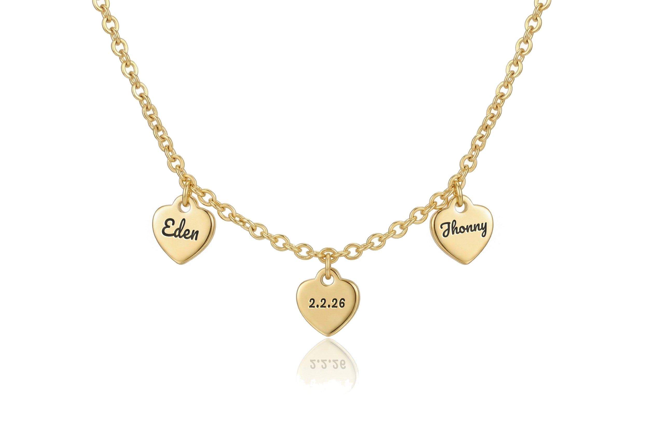 Personalized Hearts Necklace