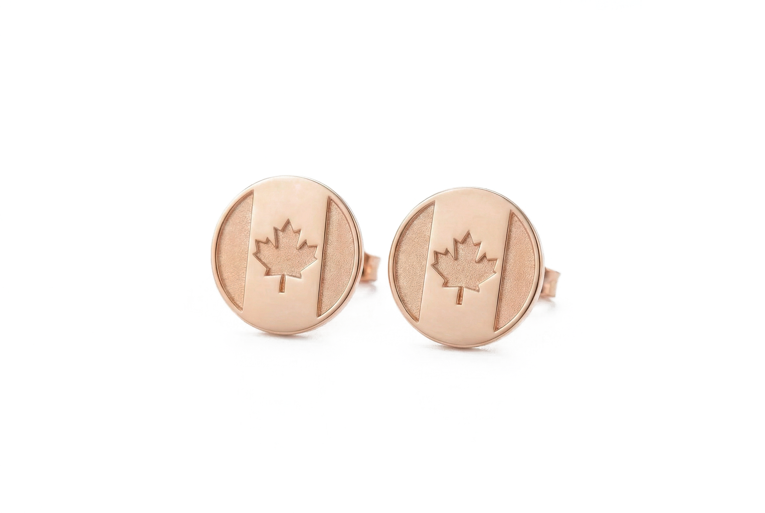 Canadian Flag Stud Earrings