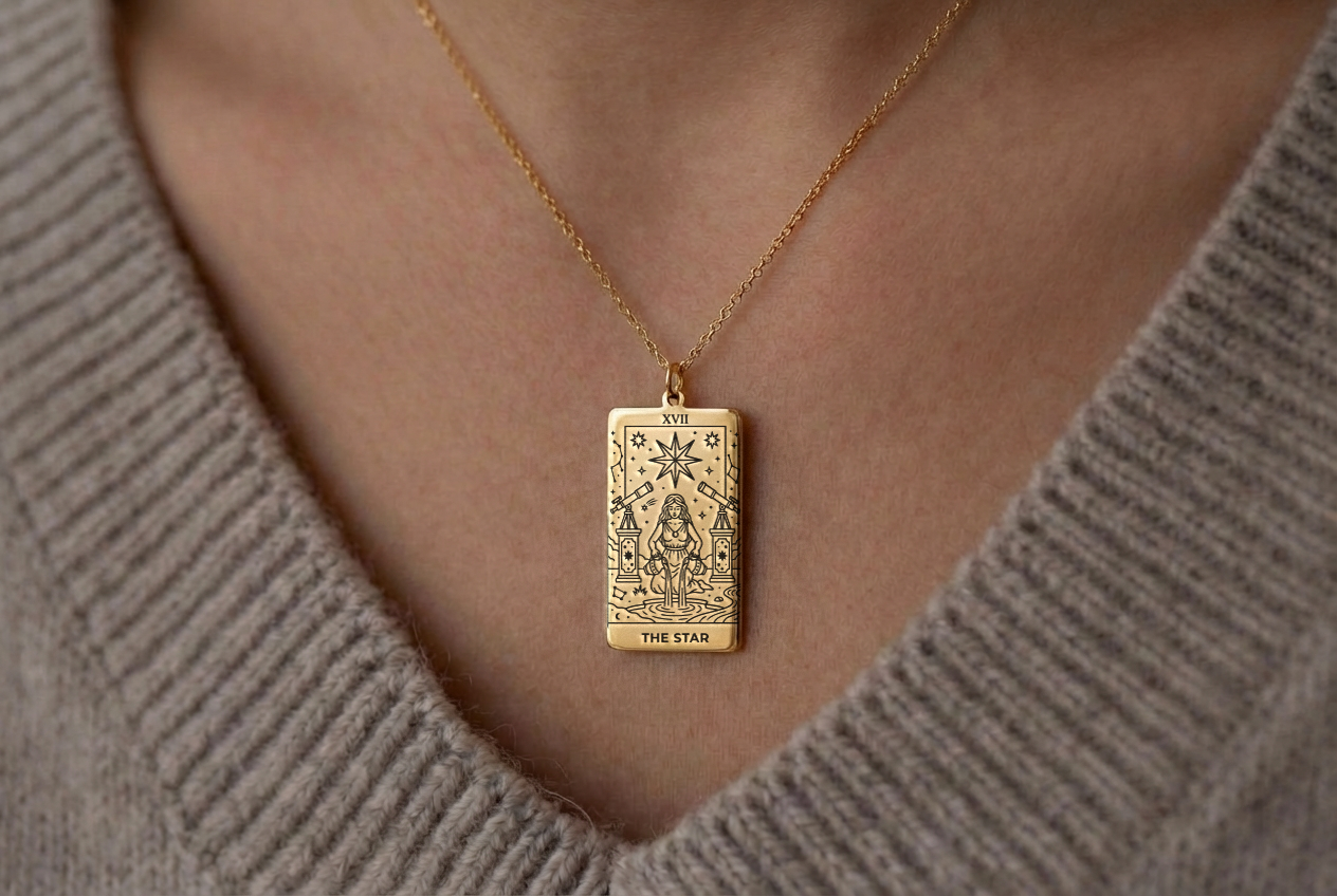 The Star Tarot Card Necklace