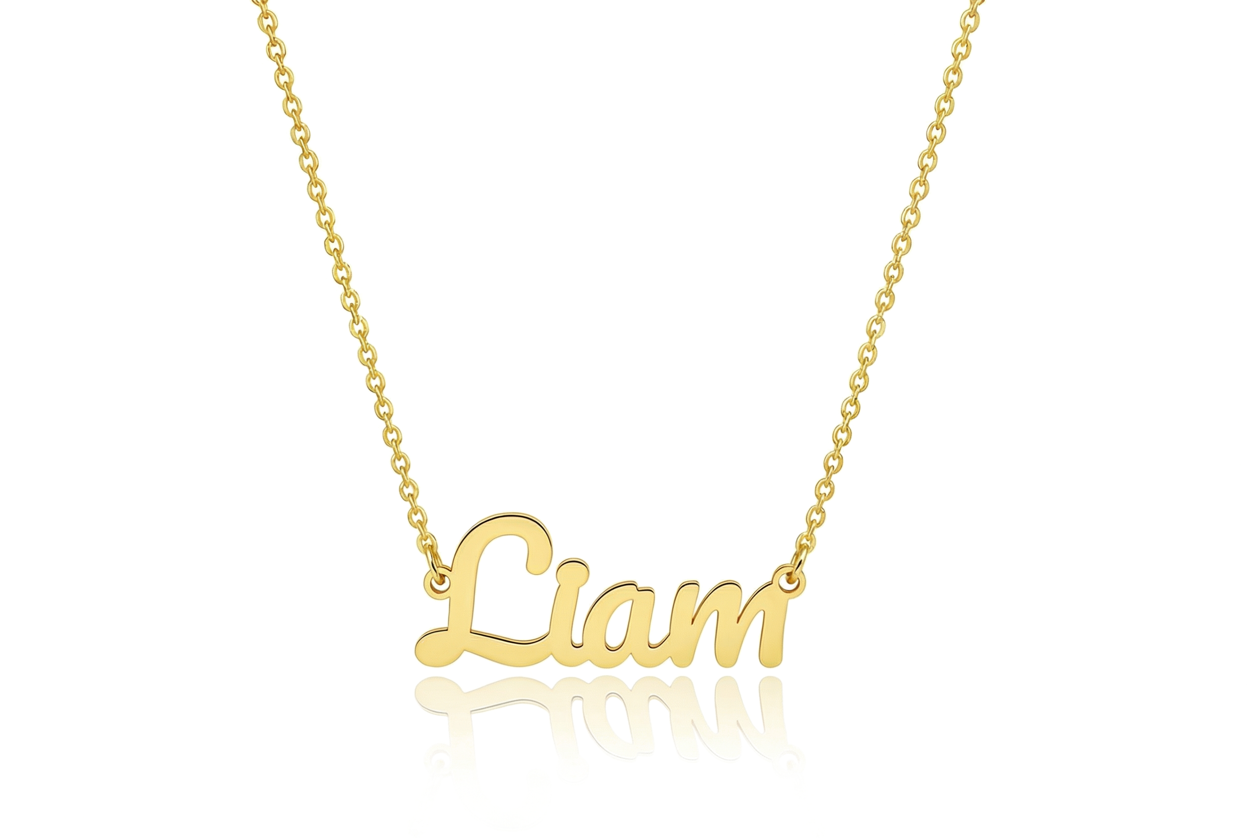 Men Silver Name Necklace