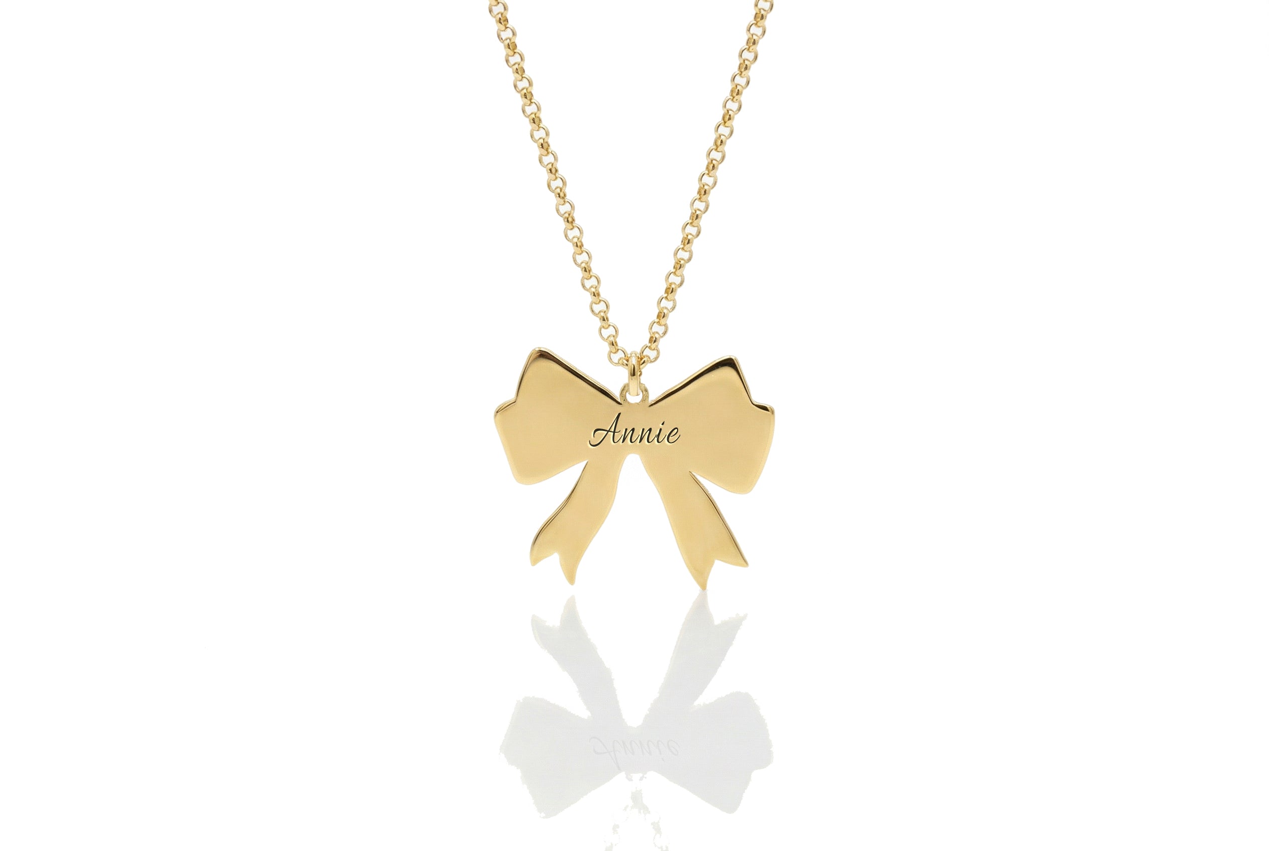 Bow Name Necklace