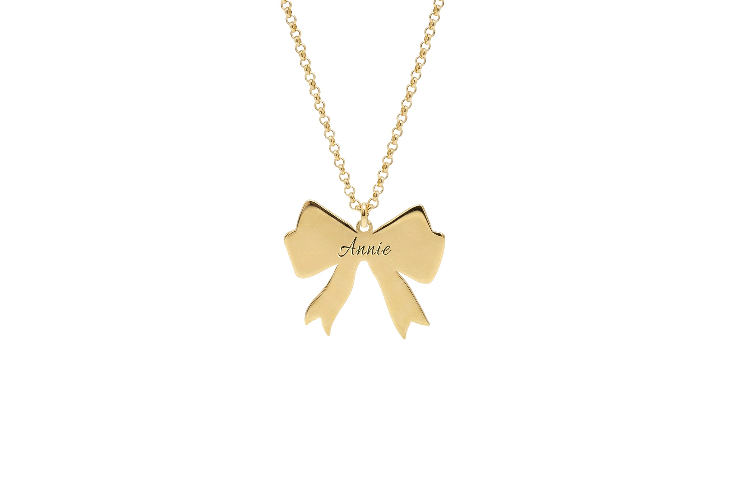 Bow Name Necklace