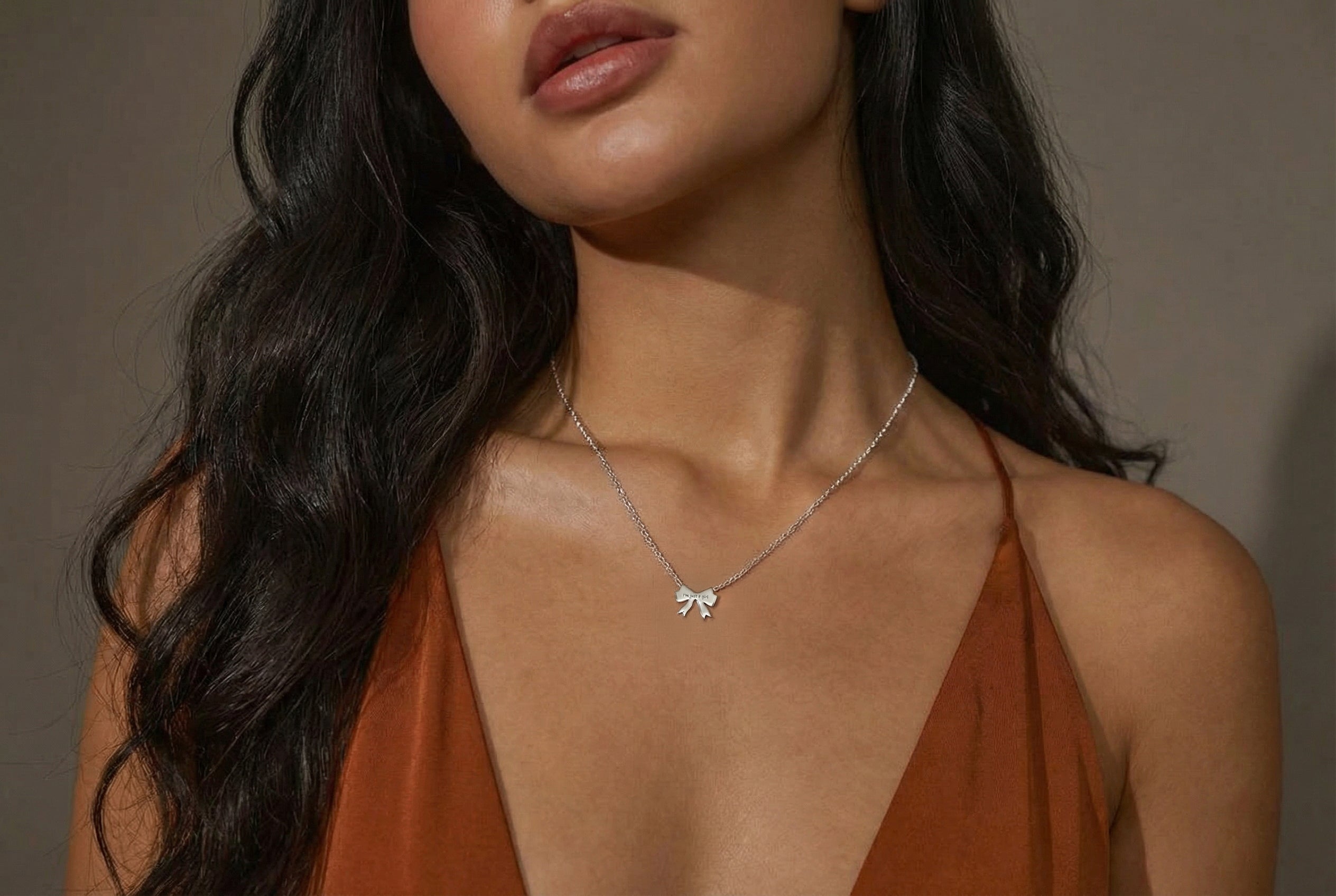 Feminine Ribbon Necklace