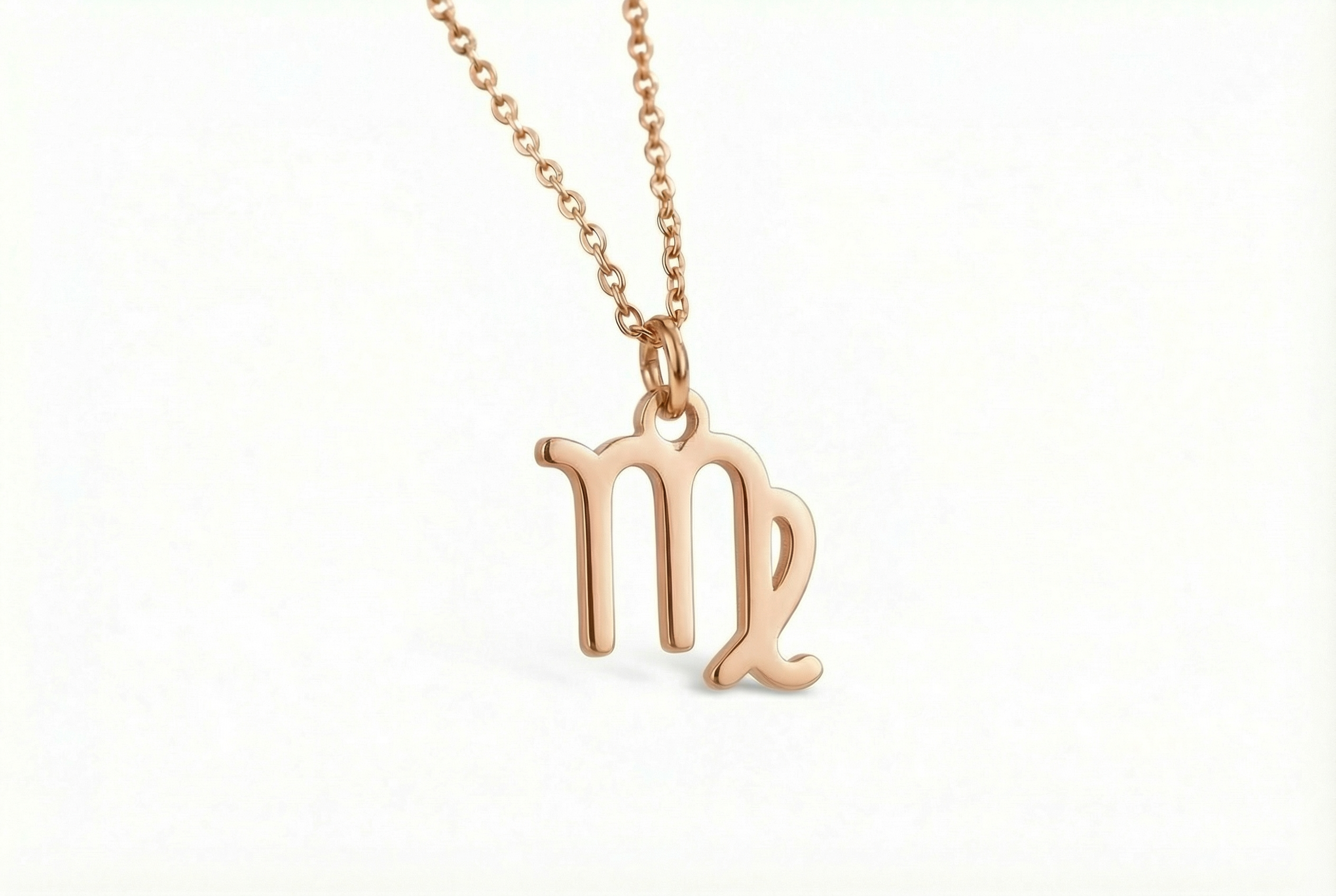 14k Gold Virgo Zodiac Necklace