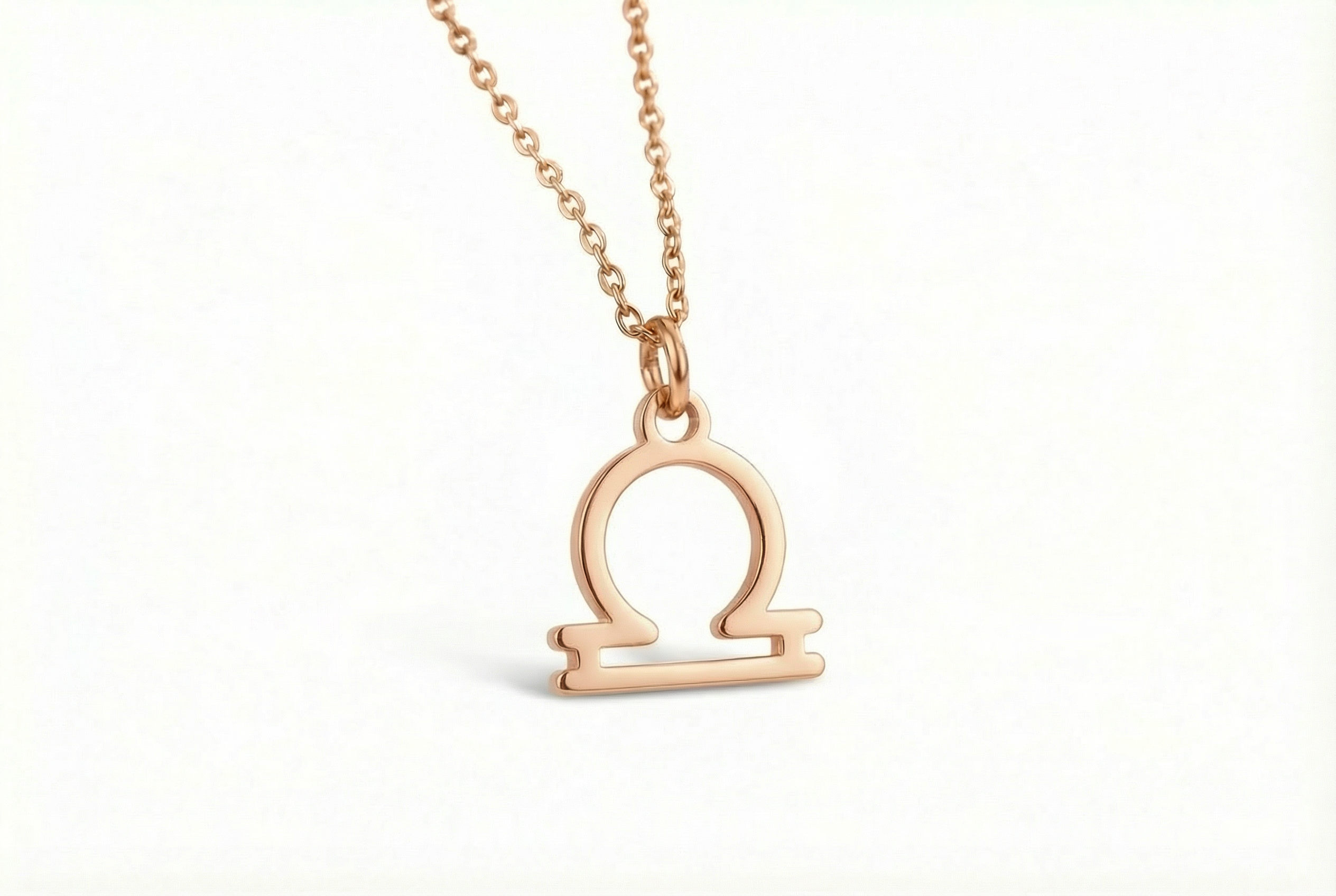 Gold Libra Zodiac Necklace