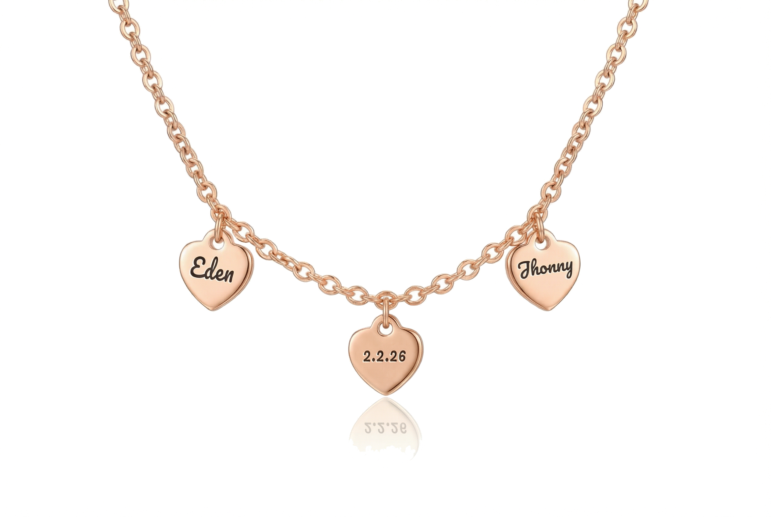 Personalized Hearts Necklace