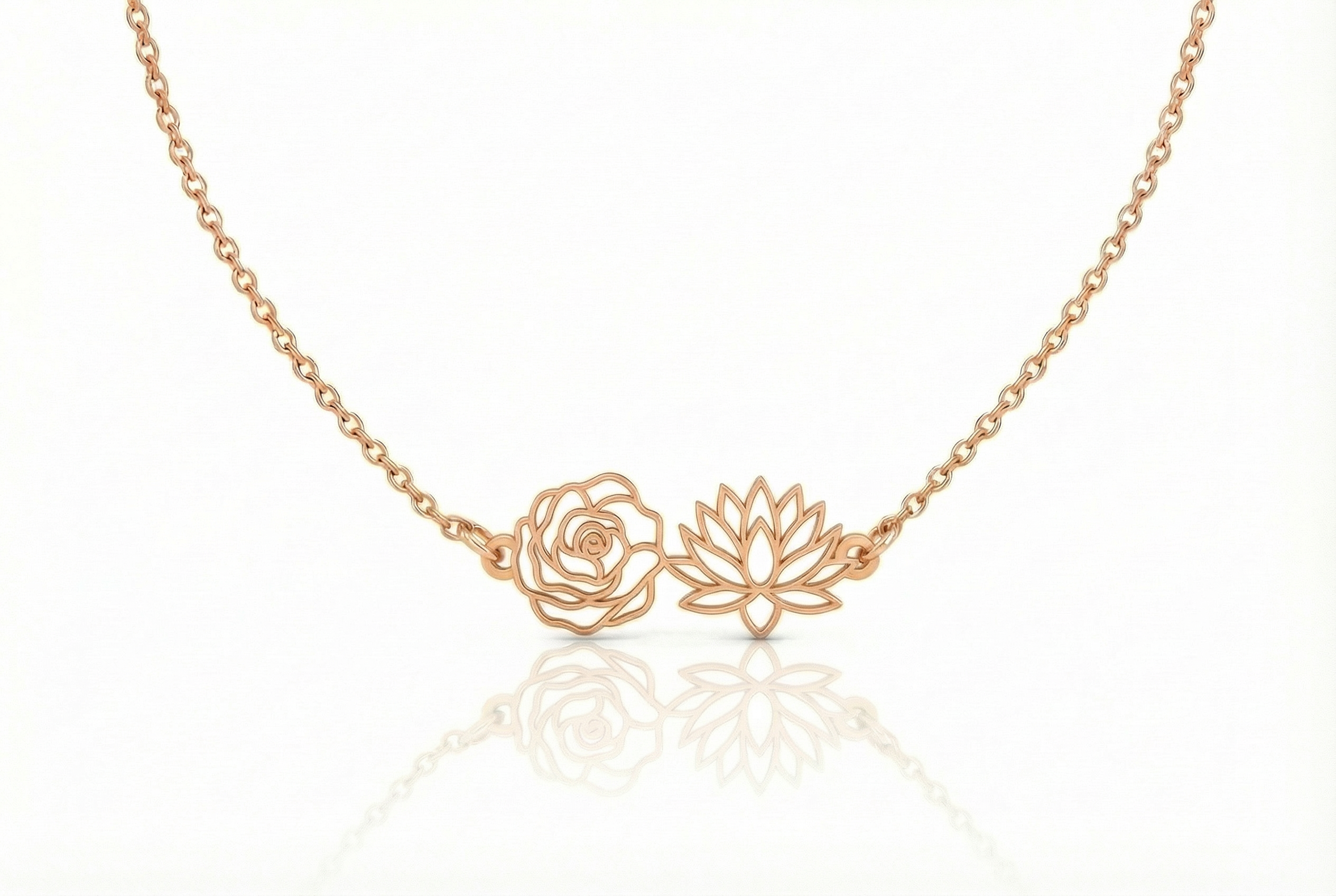 Double Birth Flower Necklace