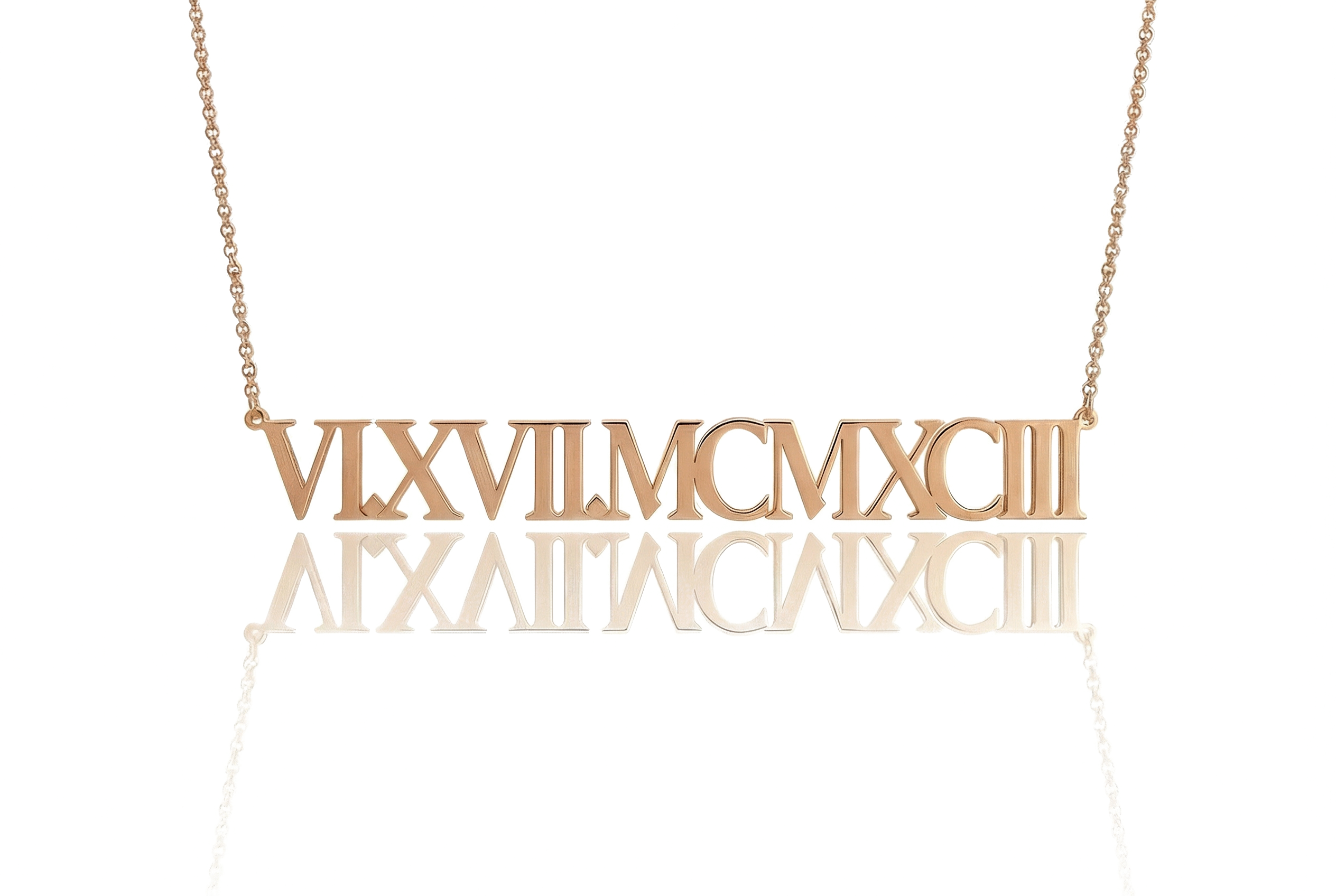Roman Date Necklace