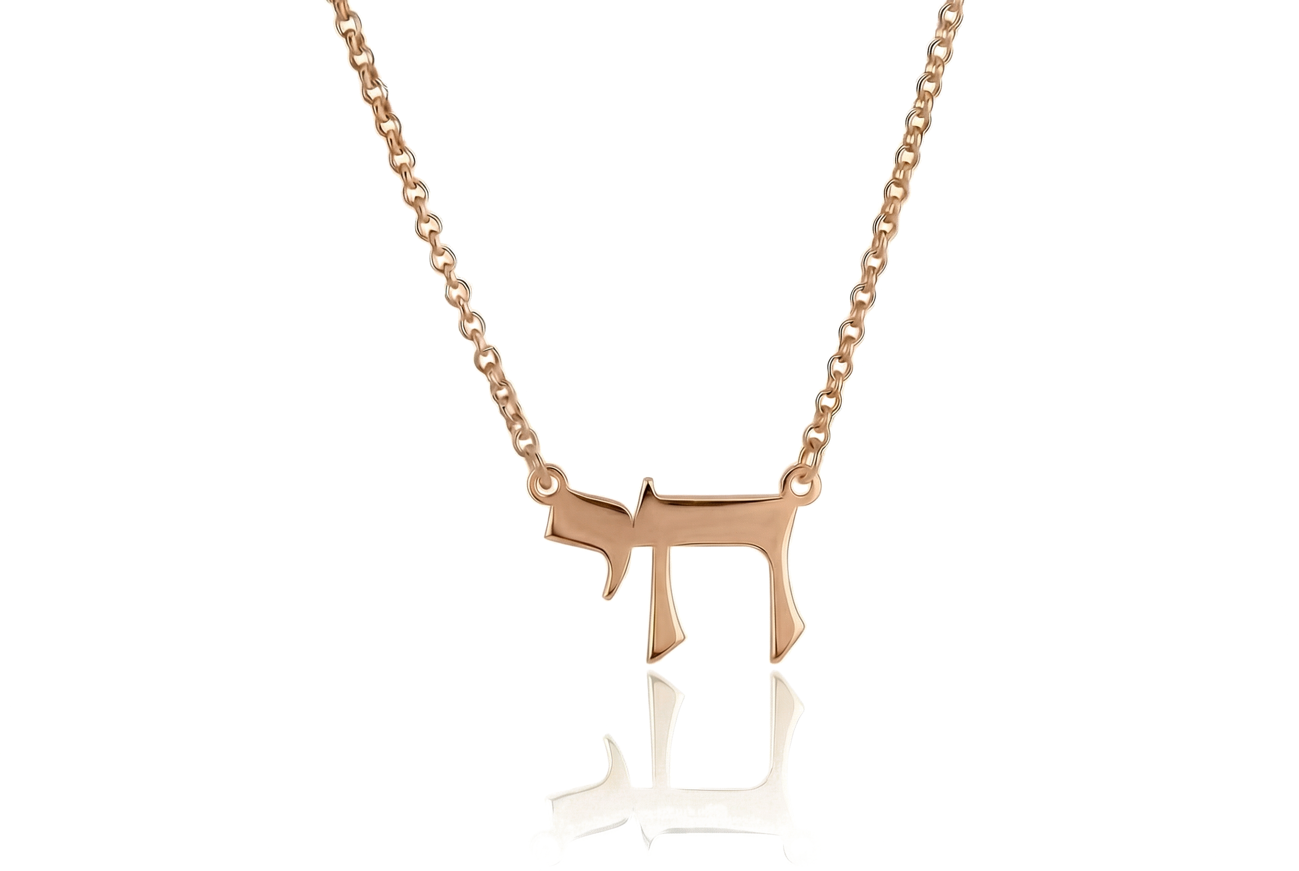 Hebrew Chai Necklace Gold