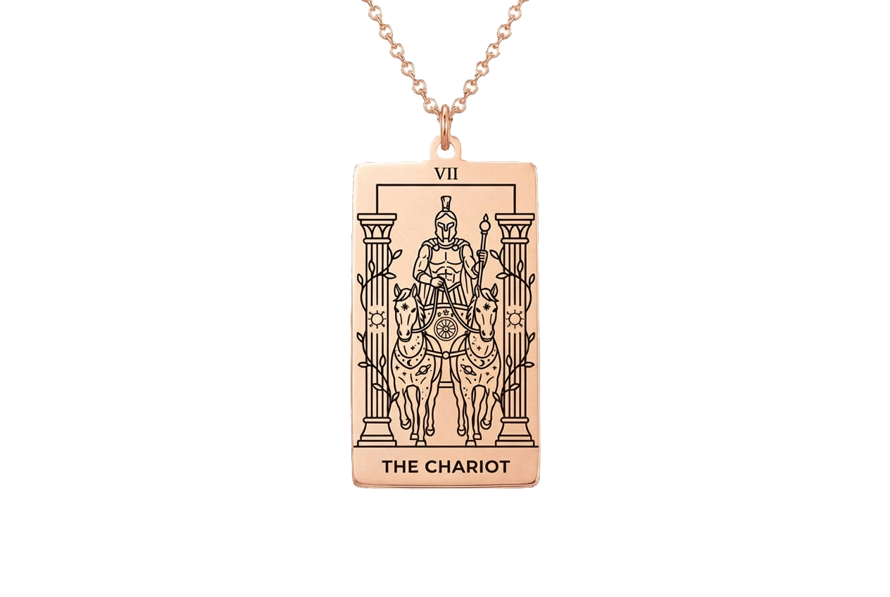 The Chariot Tarot Card Necklace