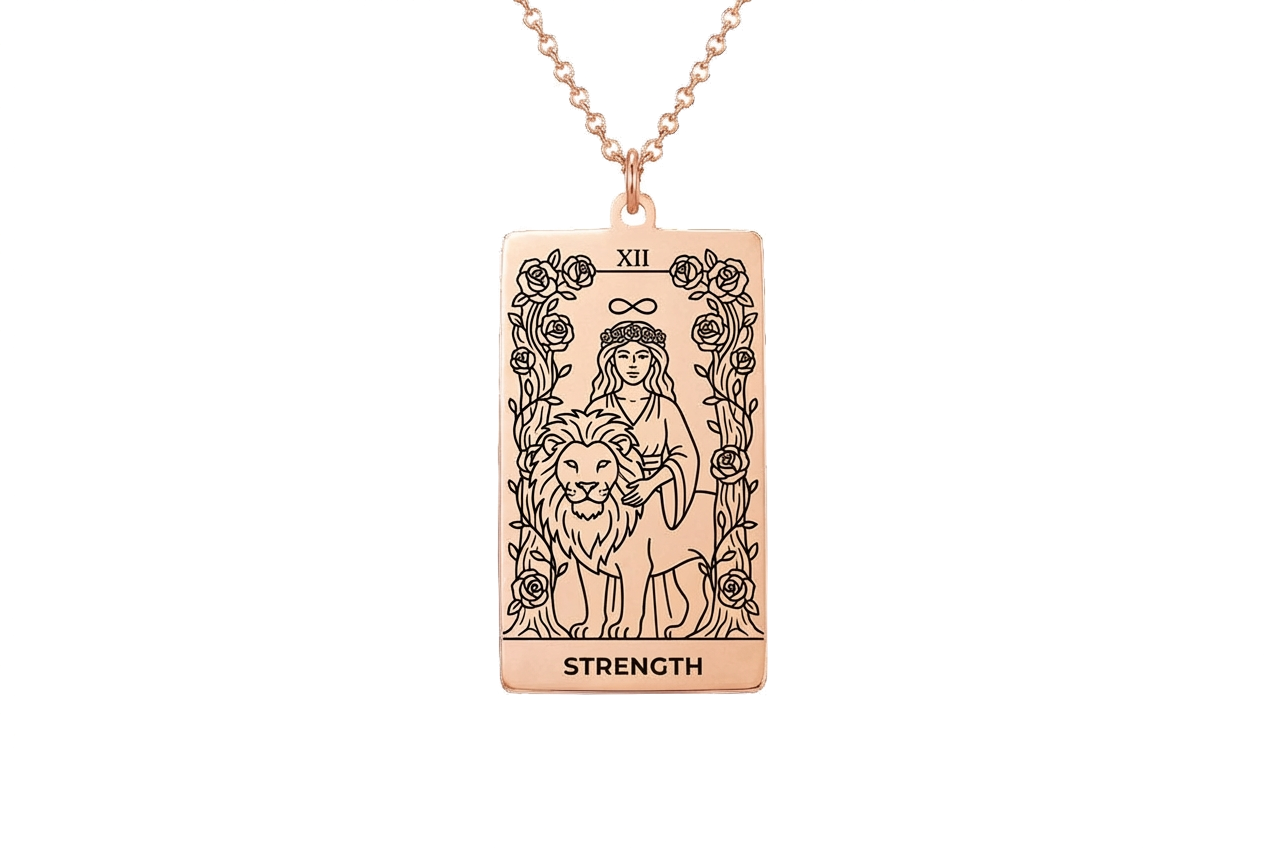 Strength Tarot Card Necklace