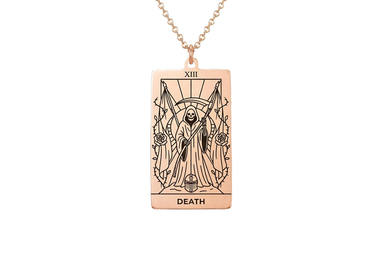 Death Tarot Card Necklace