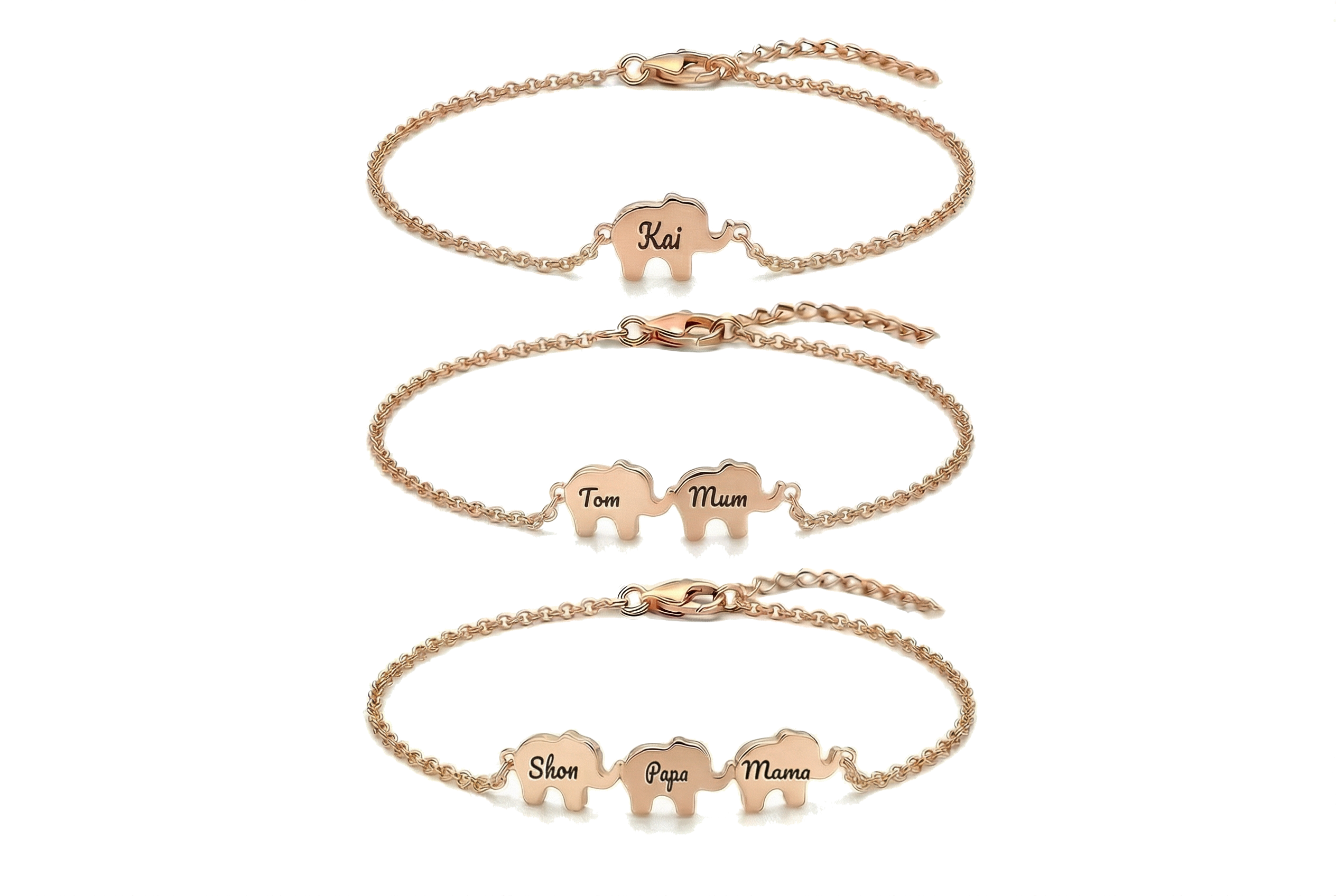 Elephant Name Bracelet