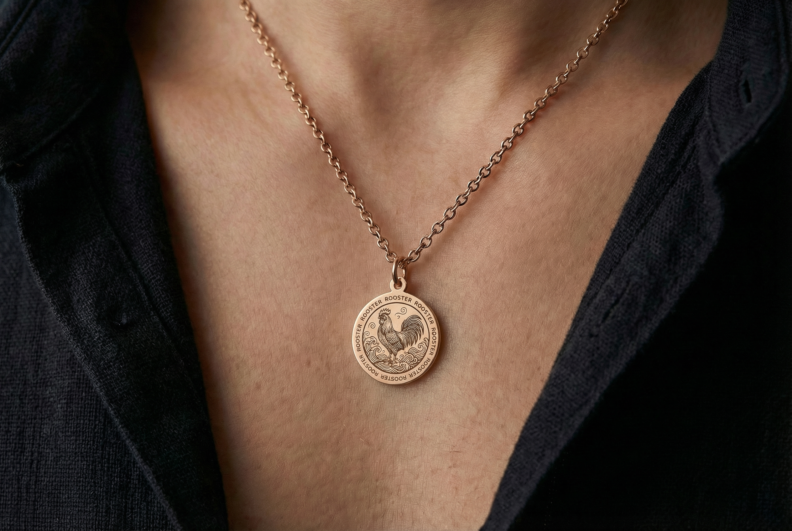 Rooster Zodiac Necklace