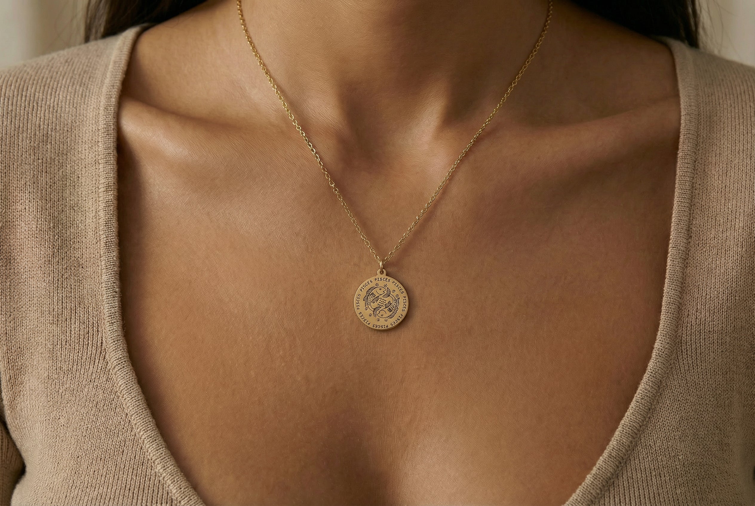 Pisces Zodiac Necklace
